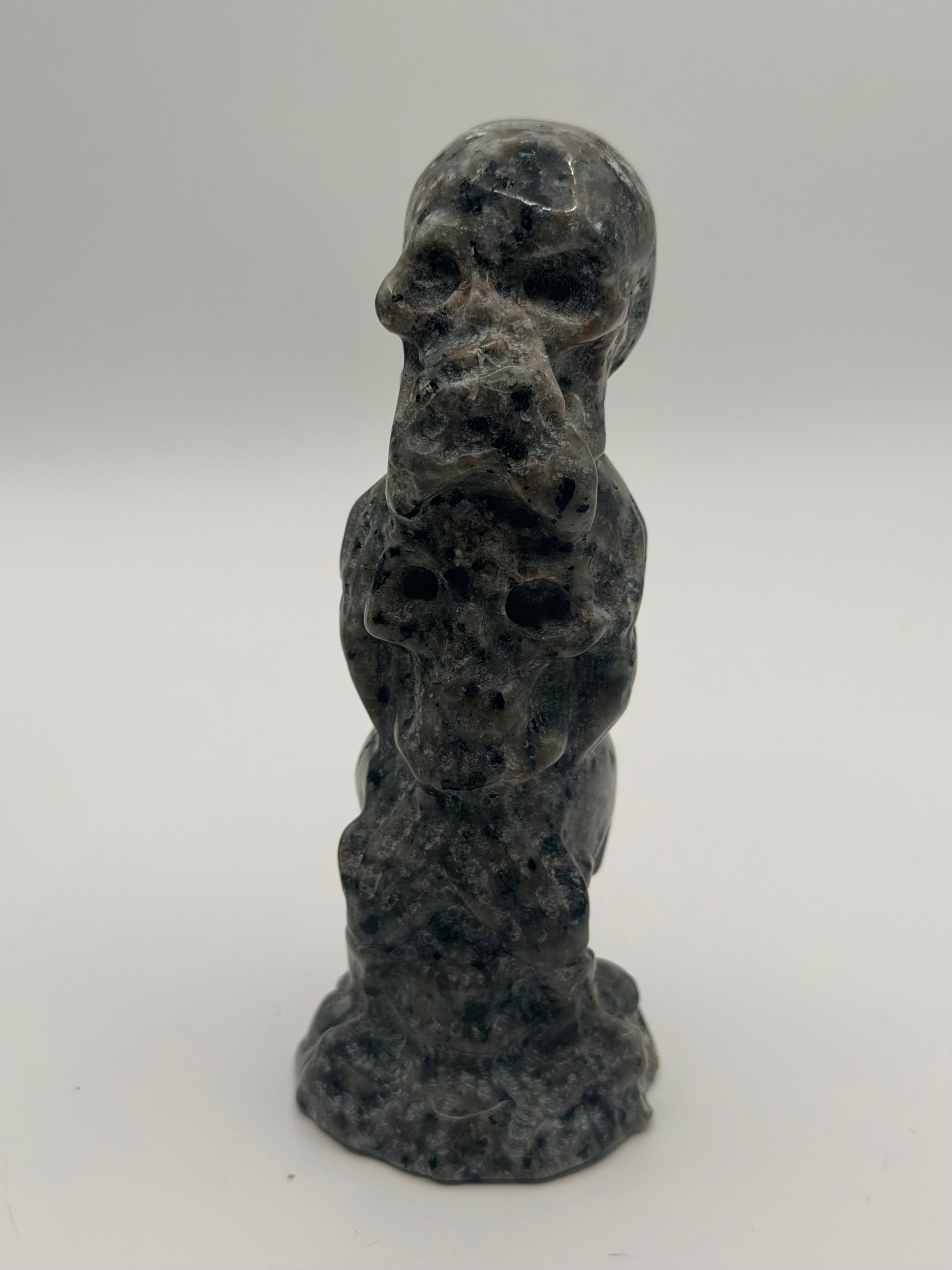 Yooperlite Hear No Evil See No Evil Speak No Evil | Carved Gemstone Sculpture