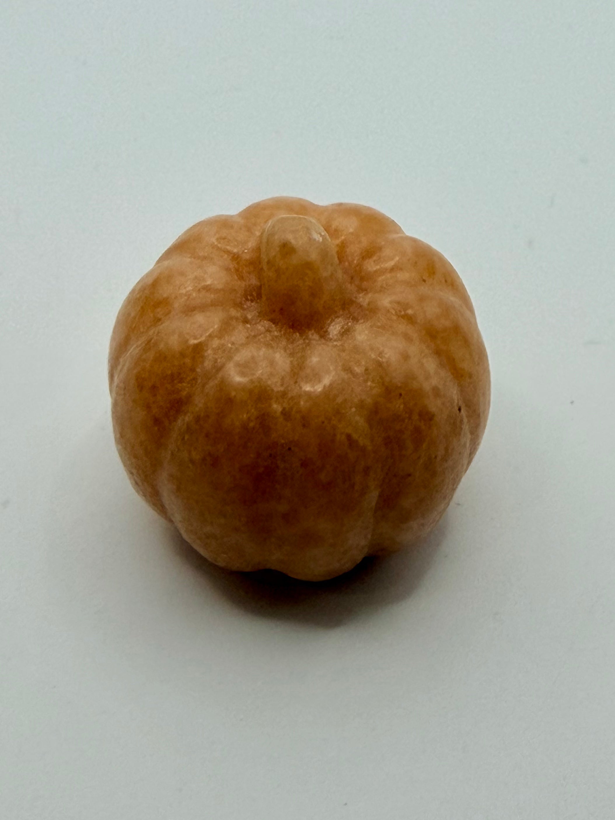 Natural Orange Calcite Carved Pumpkin | 3cm Gemstone Sculpture