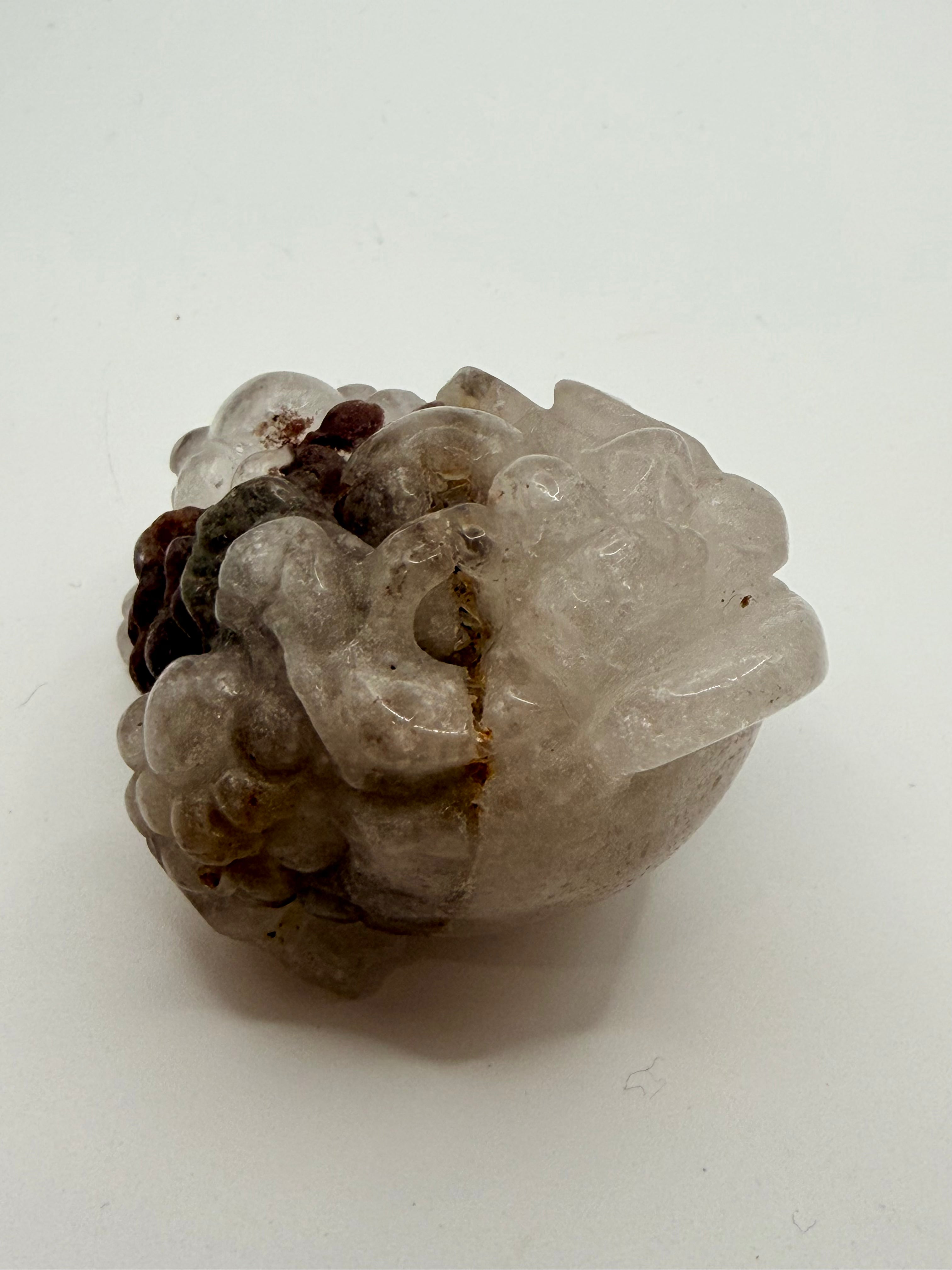 Garden Quartz Money Toad with Druzy Inclusions | 140g Carved Gemstone Sculpture | Feng Shui Wealth Symbol
