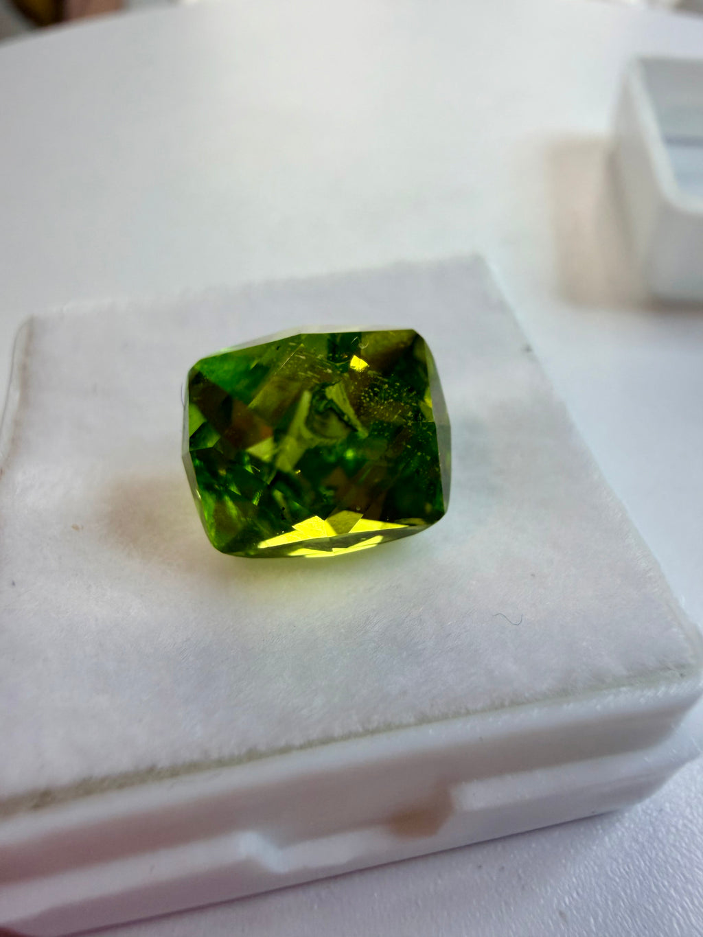 Natural Peridot Loose Gemstone | 3.96cts | 10.8 x 8.6mm | Exceptional Vivid Green