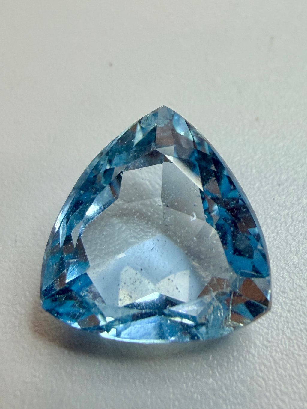 Natural Sky Blue Topaz | Trillion Cut | 12.4mm x 12mm | 7.31cts | Loose Gemstone