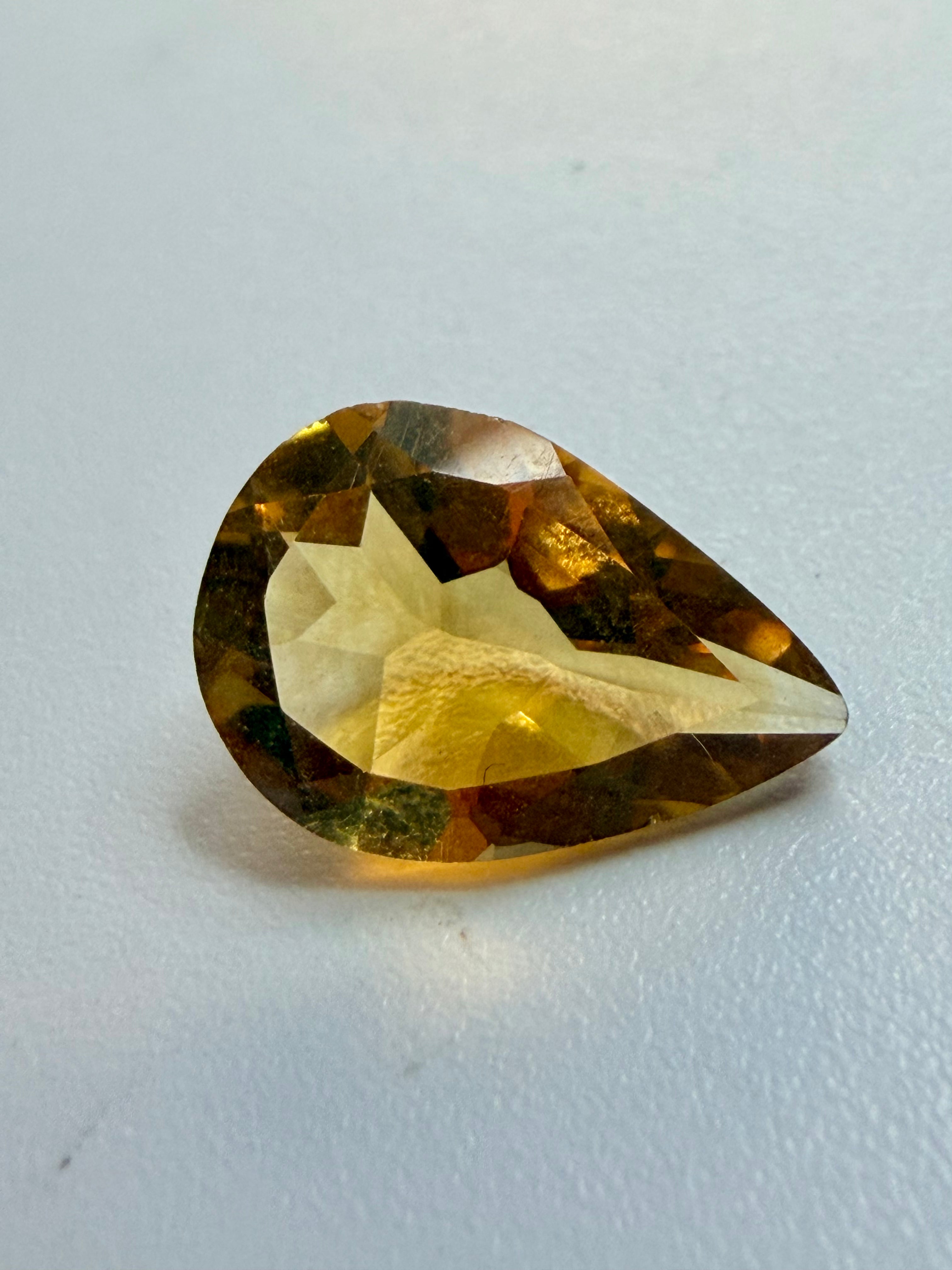 Natural Citrine | Pear Cut | 13mm x 8.9mm | 2.71cts | Loose Gemstone