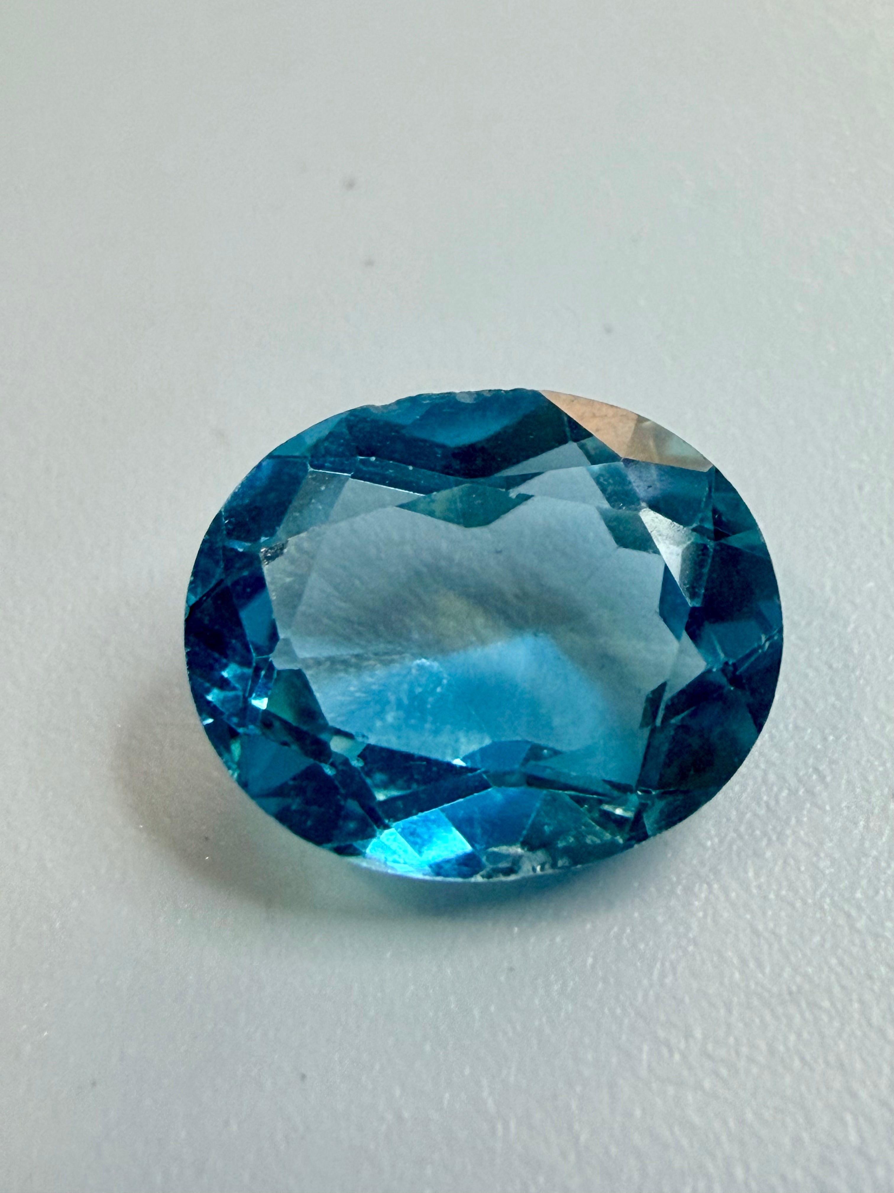 Natural London Blue Topaz | Oval Cut | 11mm x 9mm | 4.40cts | Loose Gemstone