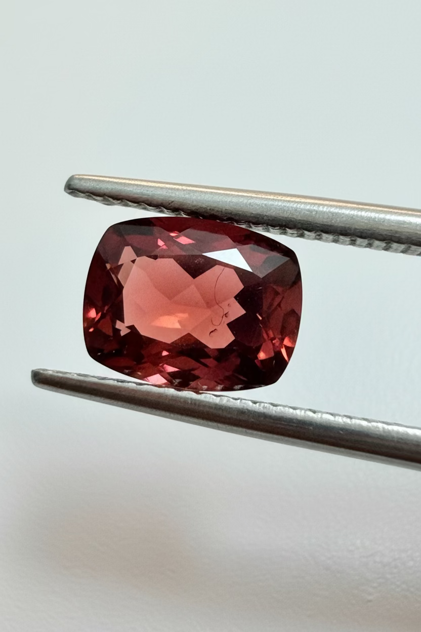 Natural Pyrope Garnet | Cushion Cut | 8mm x 6mm | 1.37cts | Loose Gemstone