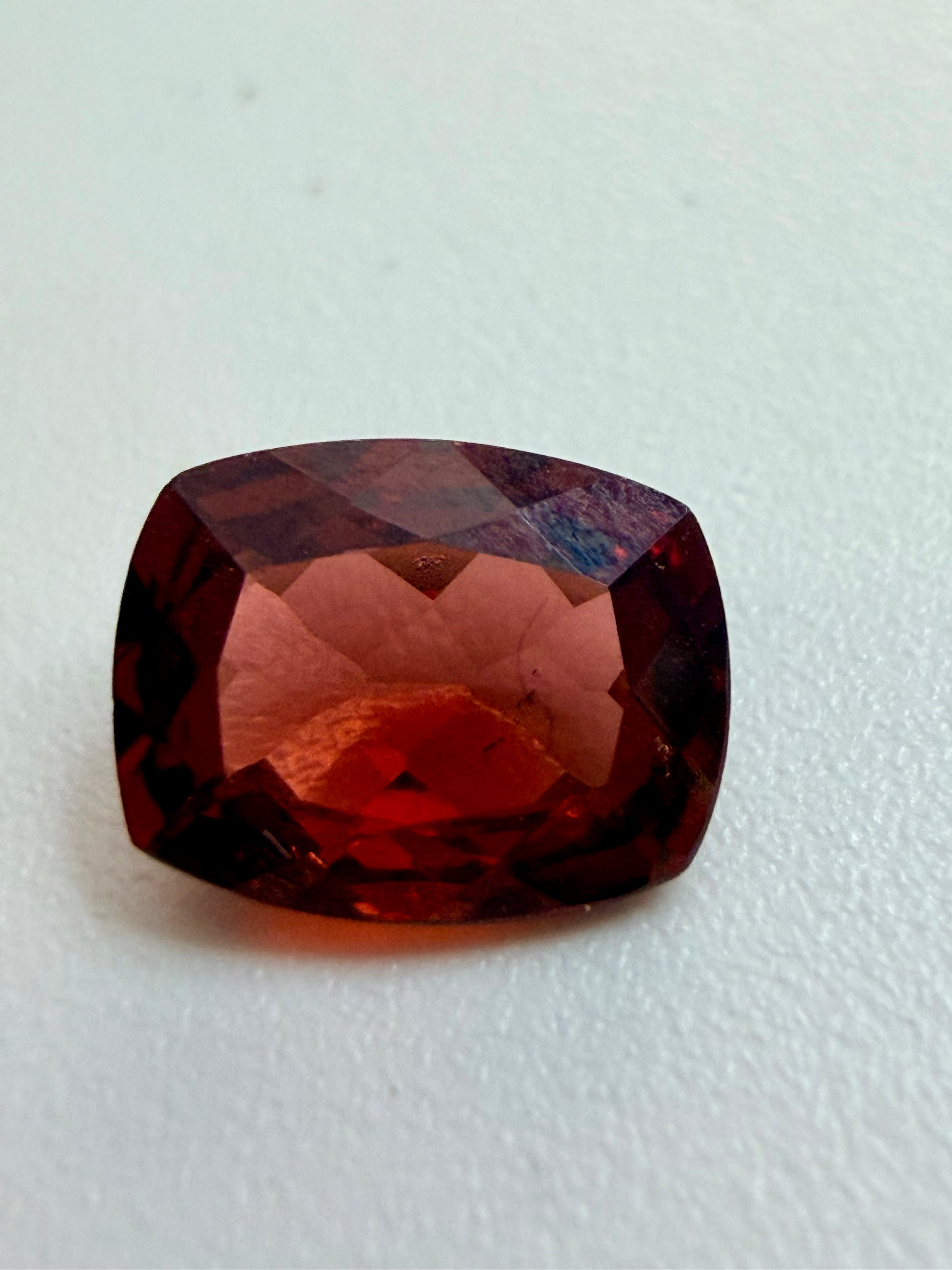 Natural Pyrope Garnet | Cushion Cut | 8mm x 6mm | 1.37cts | Loose Gemstone