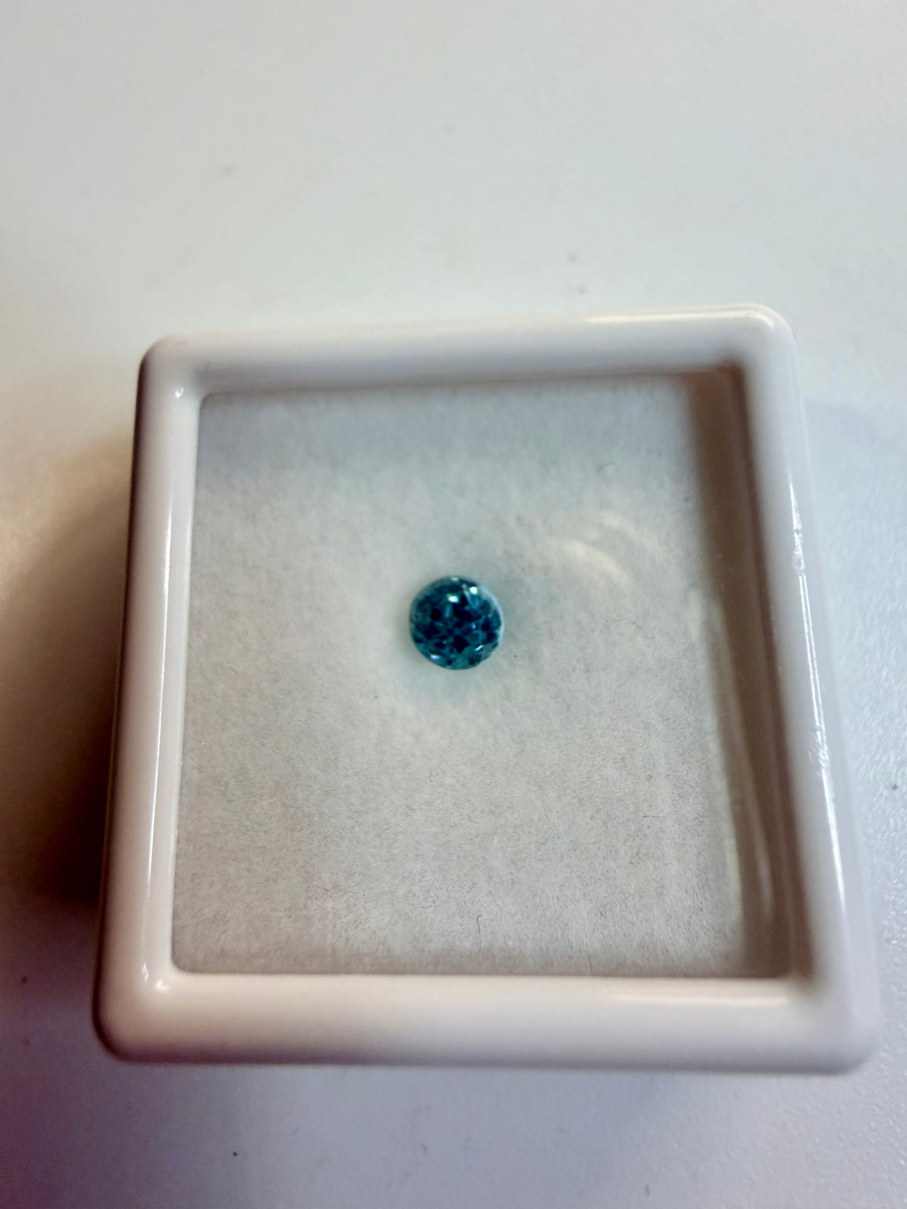 Natural Blue Zircon 0.62ct – 3.9 x 4mm