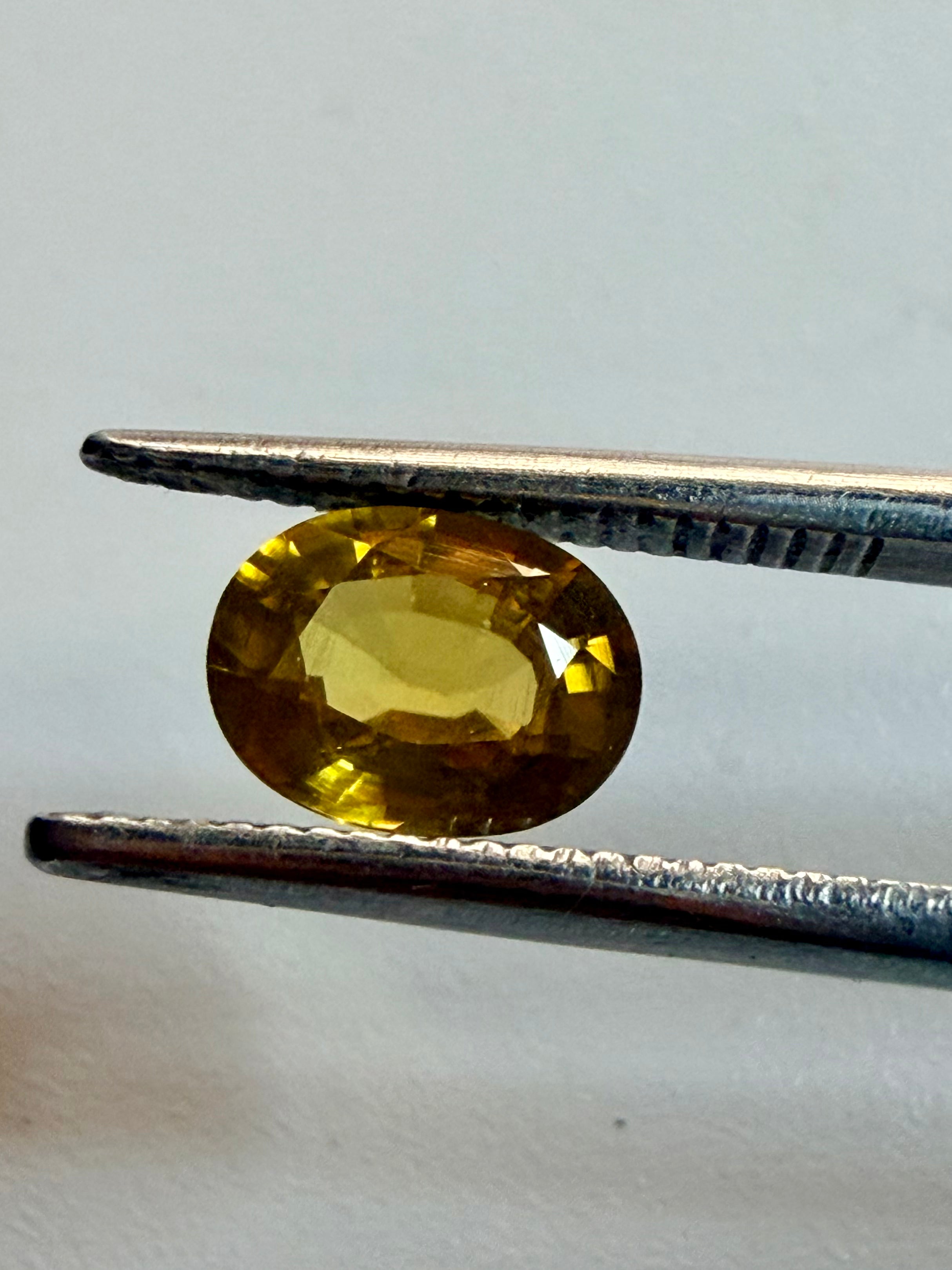Natural Yellow Zircon 1.23ct – Oval Cut – 7 x 5mm