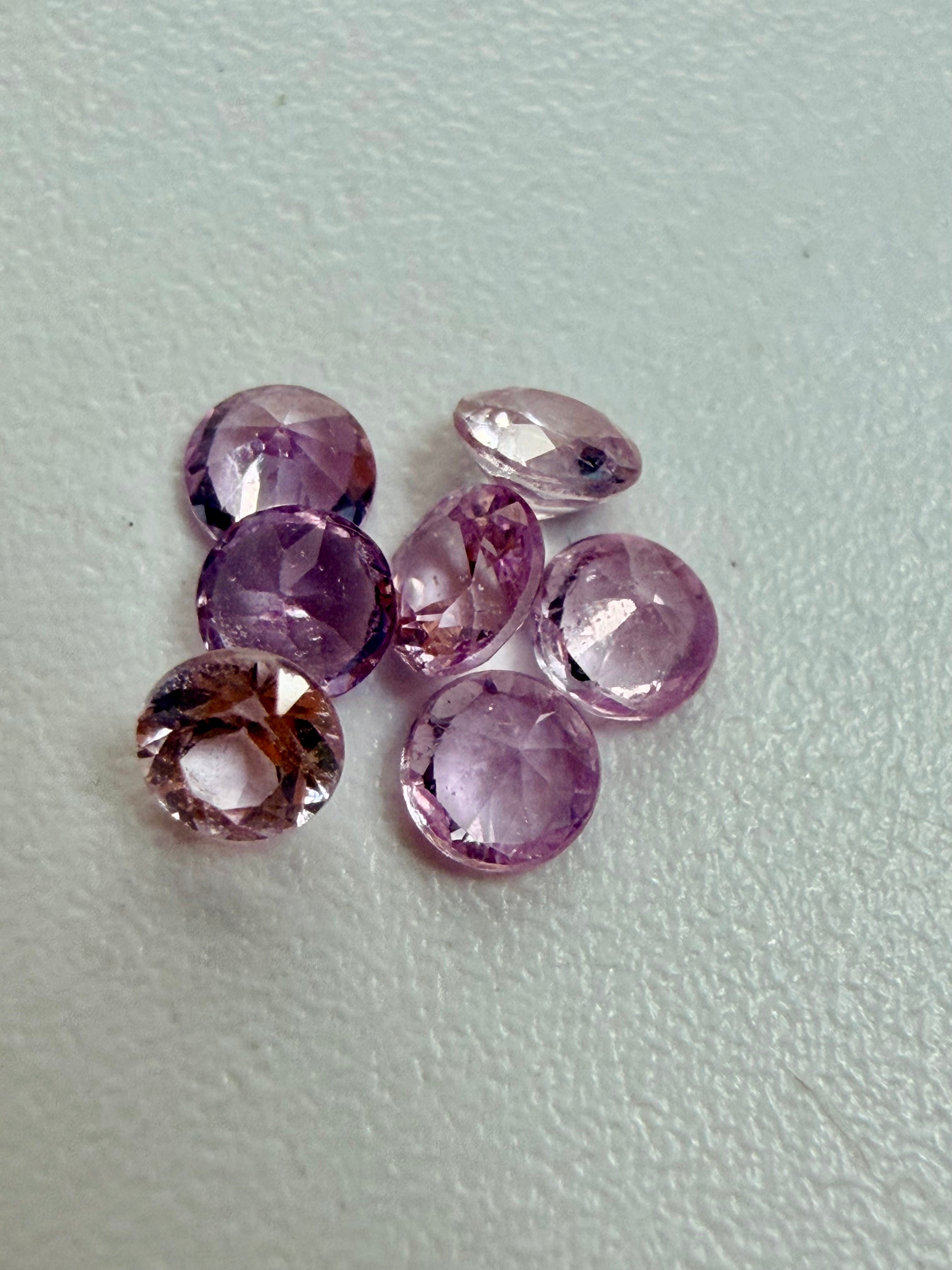 Natural Pink Sapphire 0.50ct – Round Cut – 2.4mm