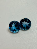 Natural London Blue Topaz 1.05ct – Round Pair – 5mm