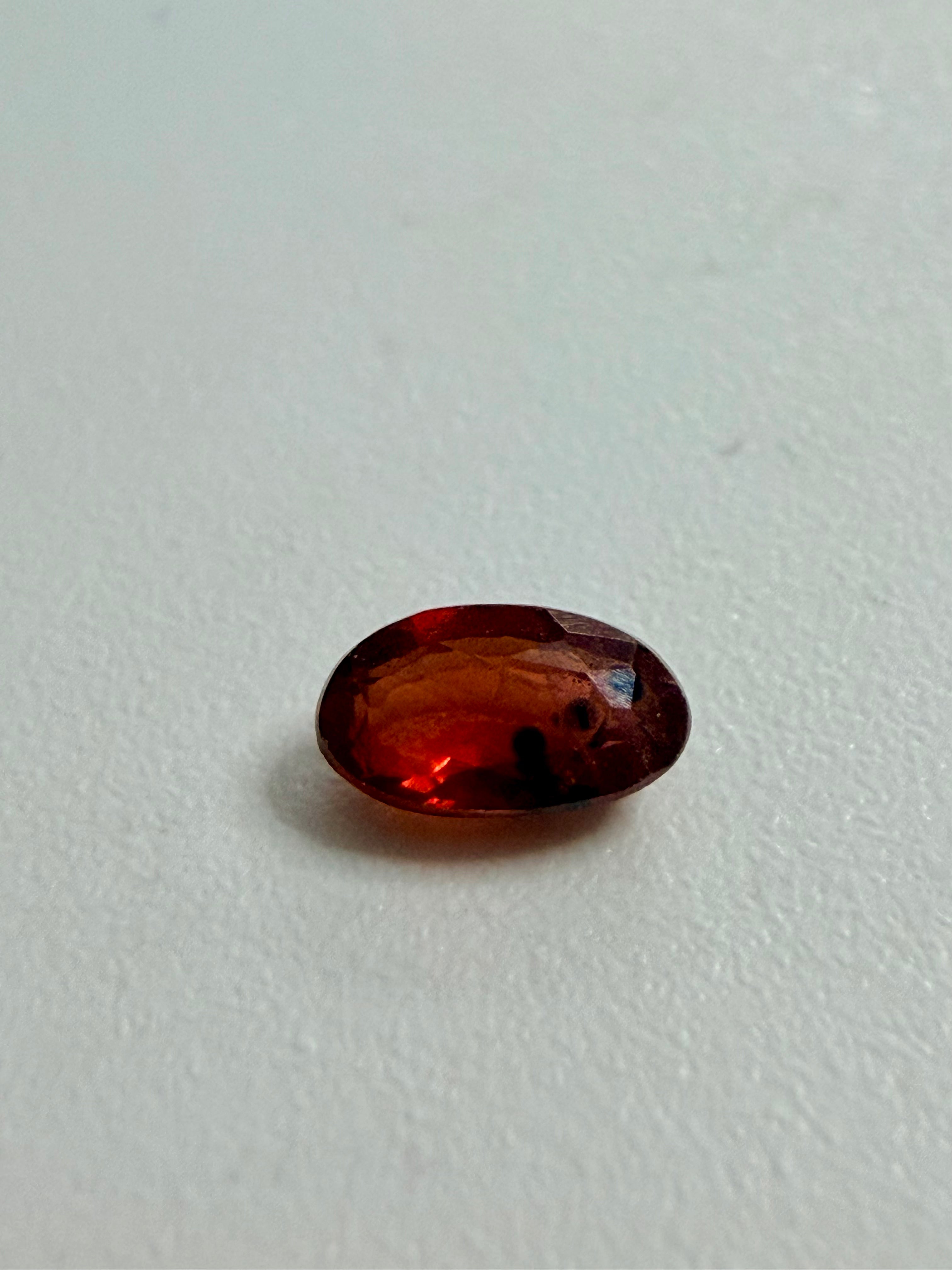 Natural Red Songea Sapphire 0.35ct – Oval Cut – 4x3mm