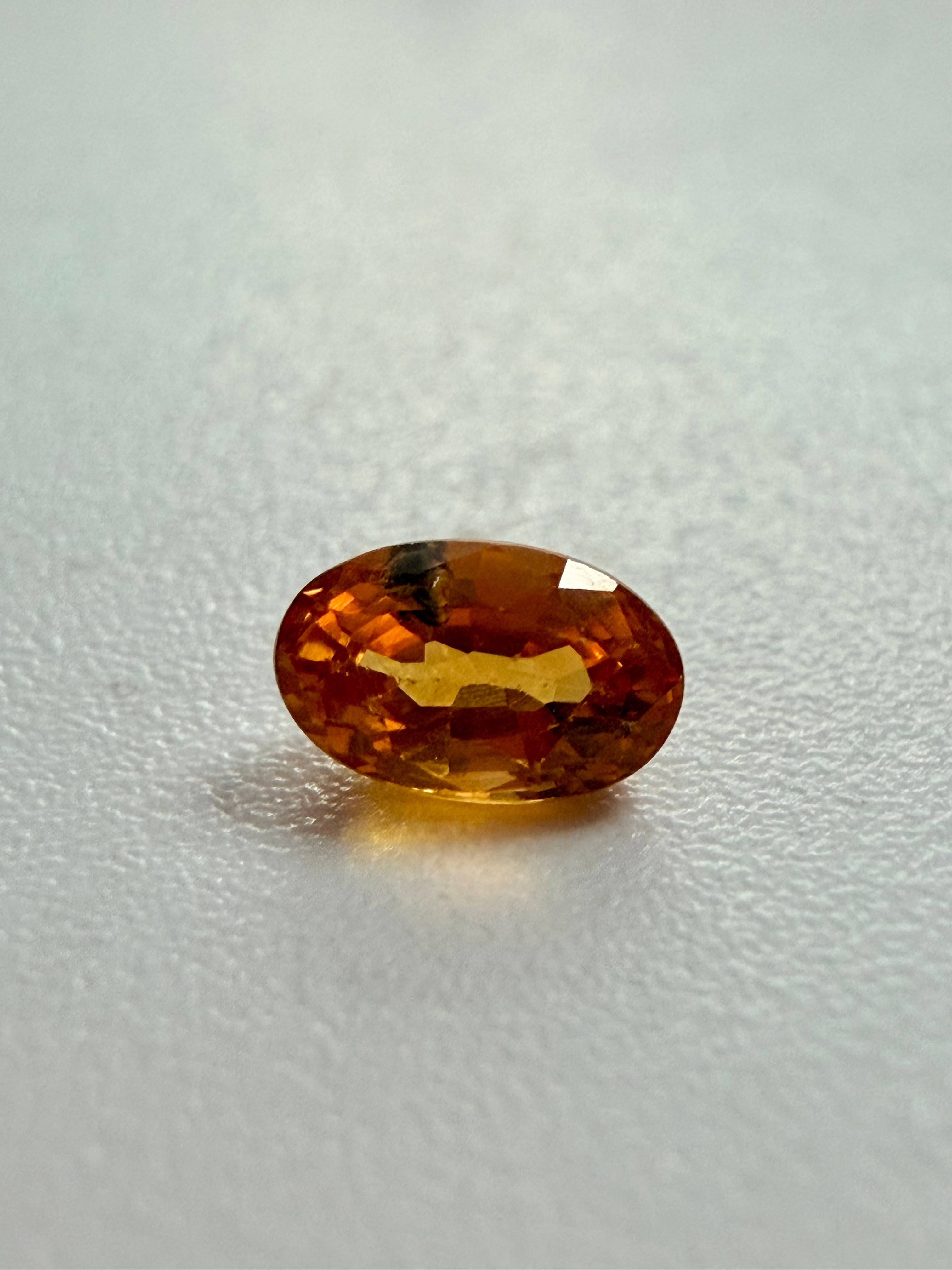 Natural Orange Songea Sapphire – Oval Cut – 4x3mm