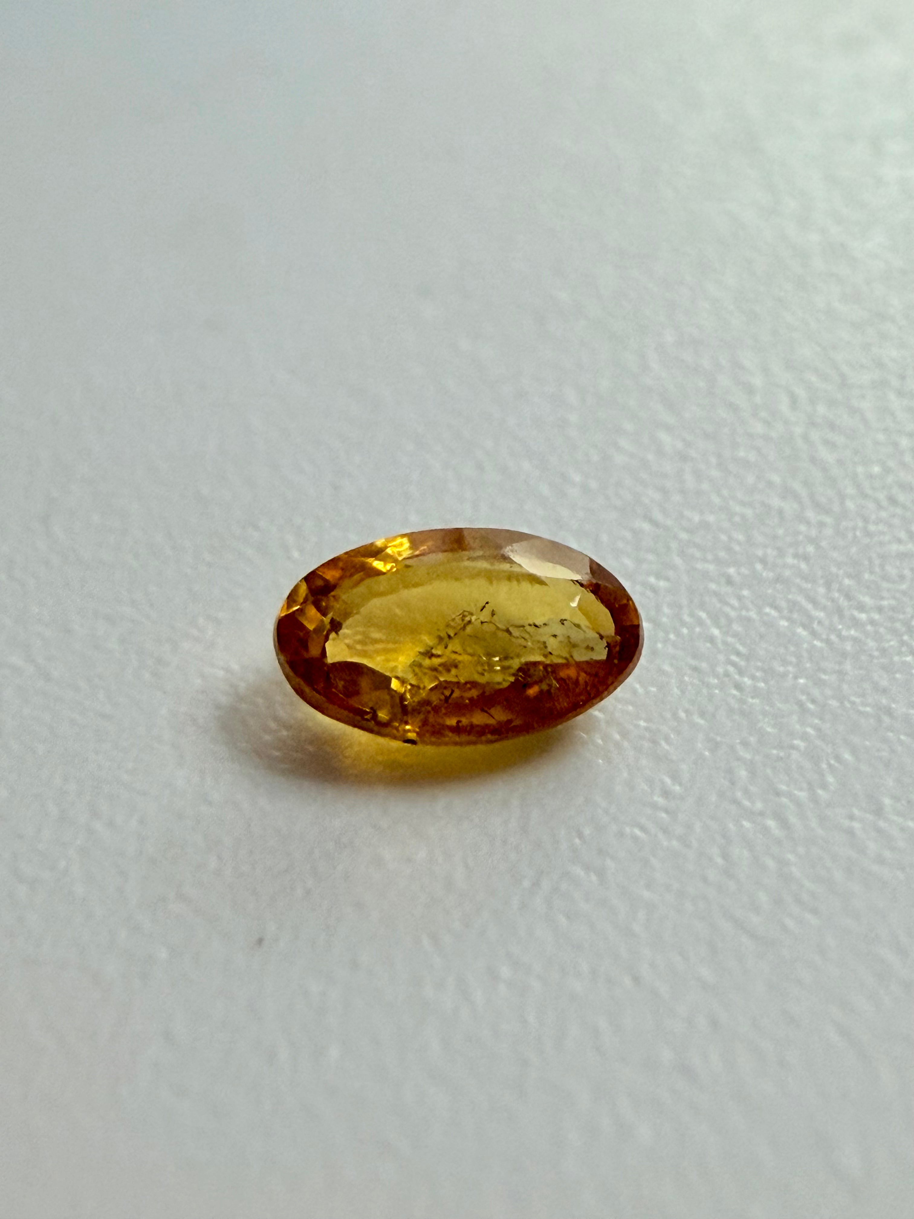Natural Yellow Songea Sapphire – Oval Cut – 4x3mm
