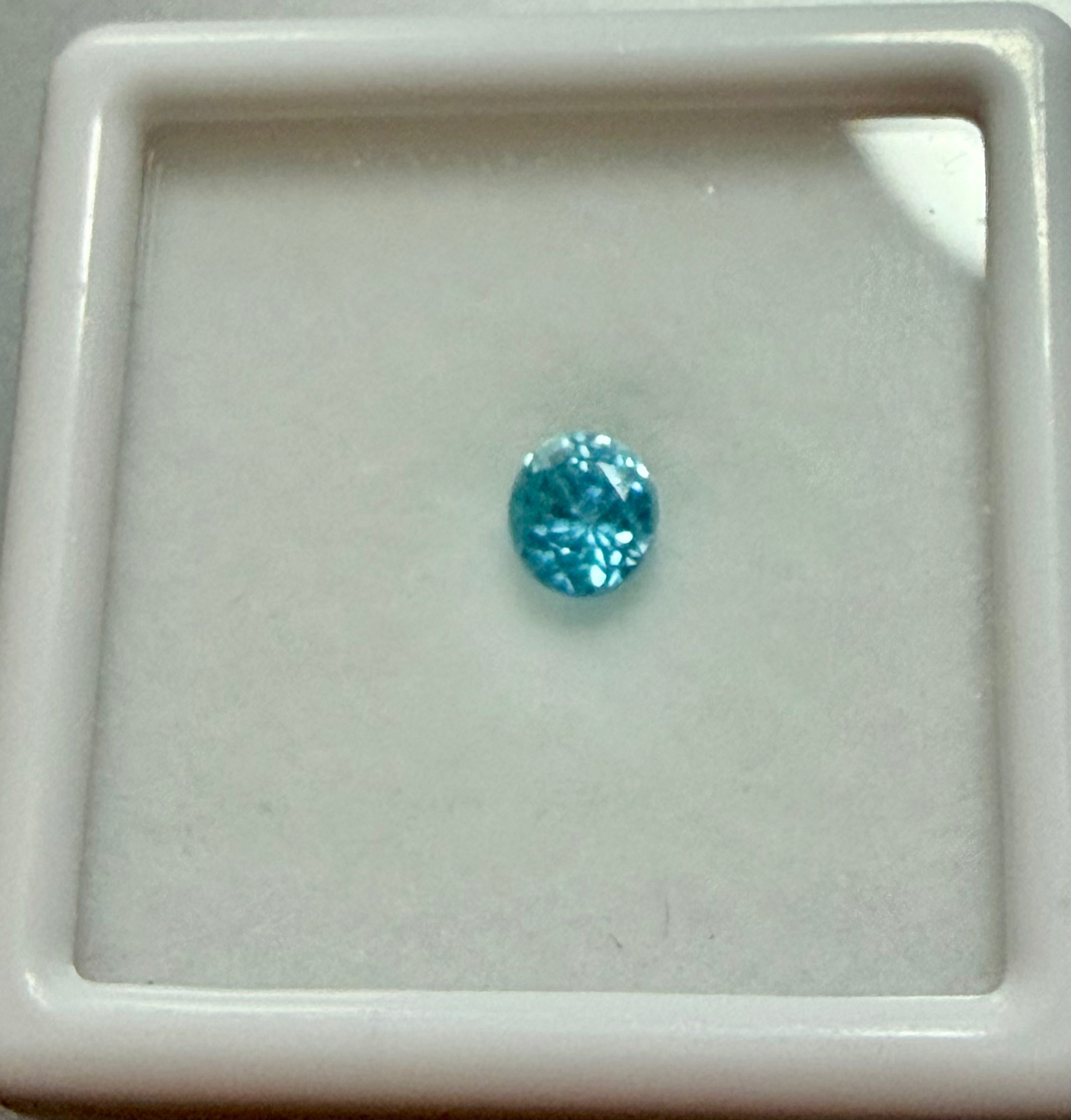 Natural Blue Zircon 0.77ct – Oval Cut – 4.4x4mm