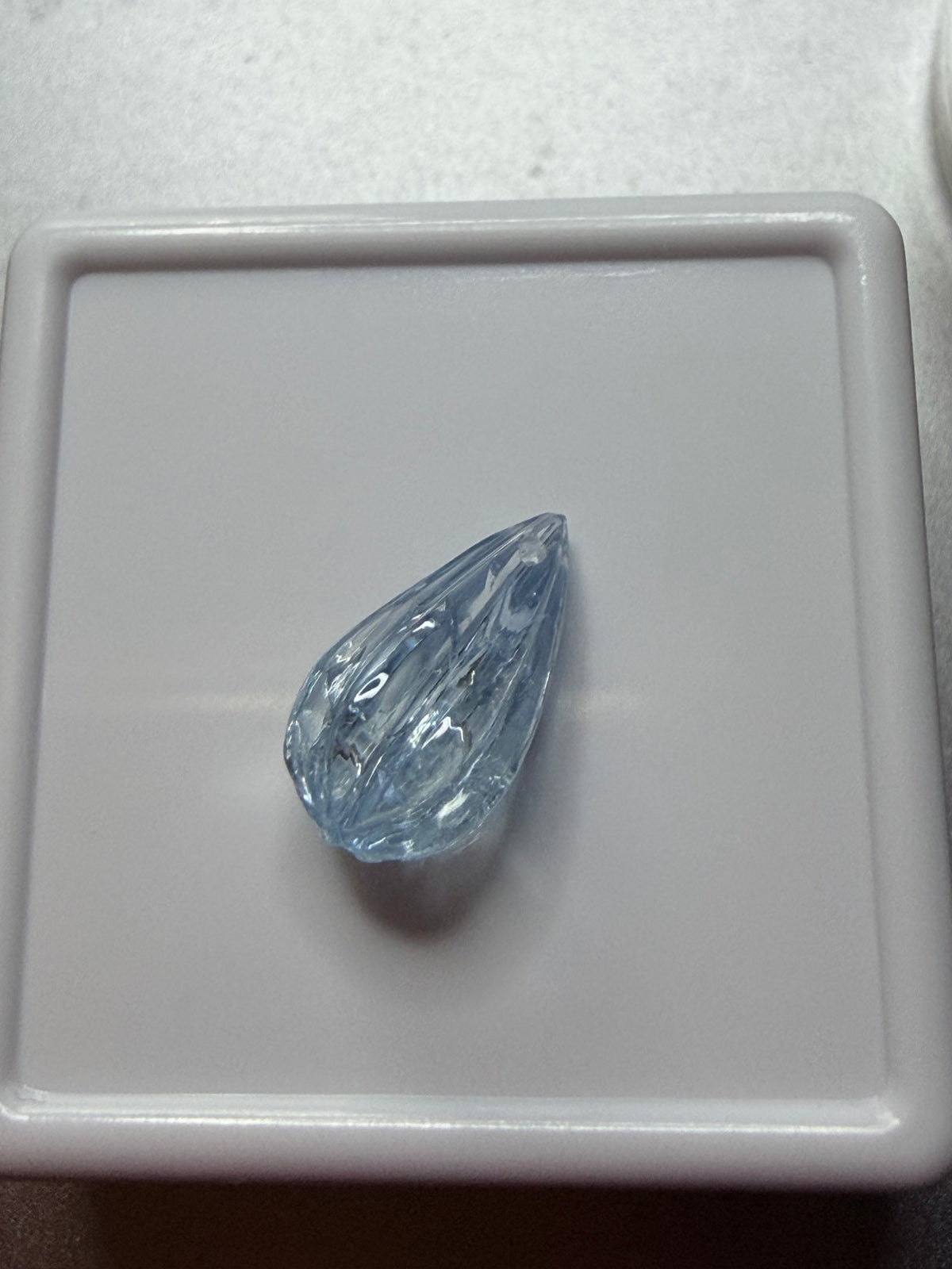 Natural Aquamarine 2.39ct – Fluted Drop – 11.5x6mm