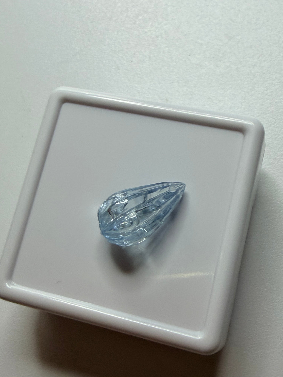 Natural Aquamarine 2.39ct – Fluted Drop – 11.5x6mm