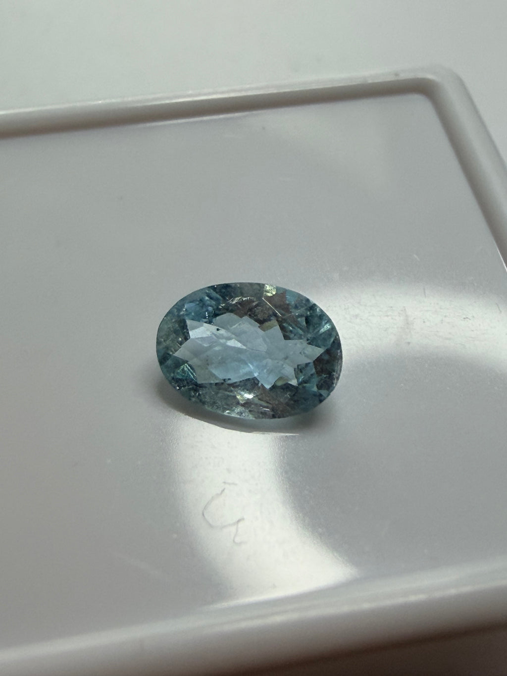 Natural Aquamarine 0.63ct – Oval Briolette – 7x5.3mm