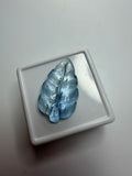 Natural Aquamarine Carved Leaf – 23x13mm – 6.78cts