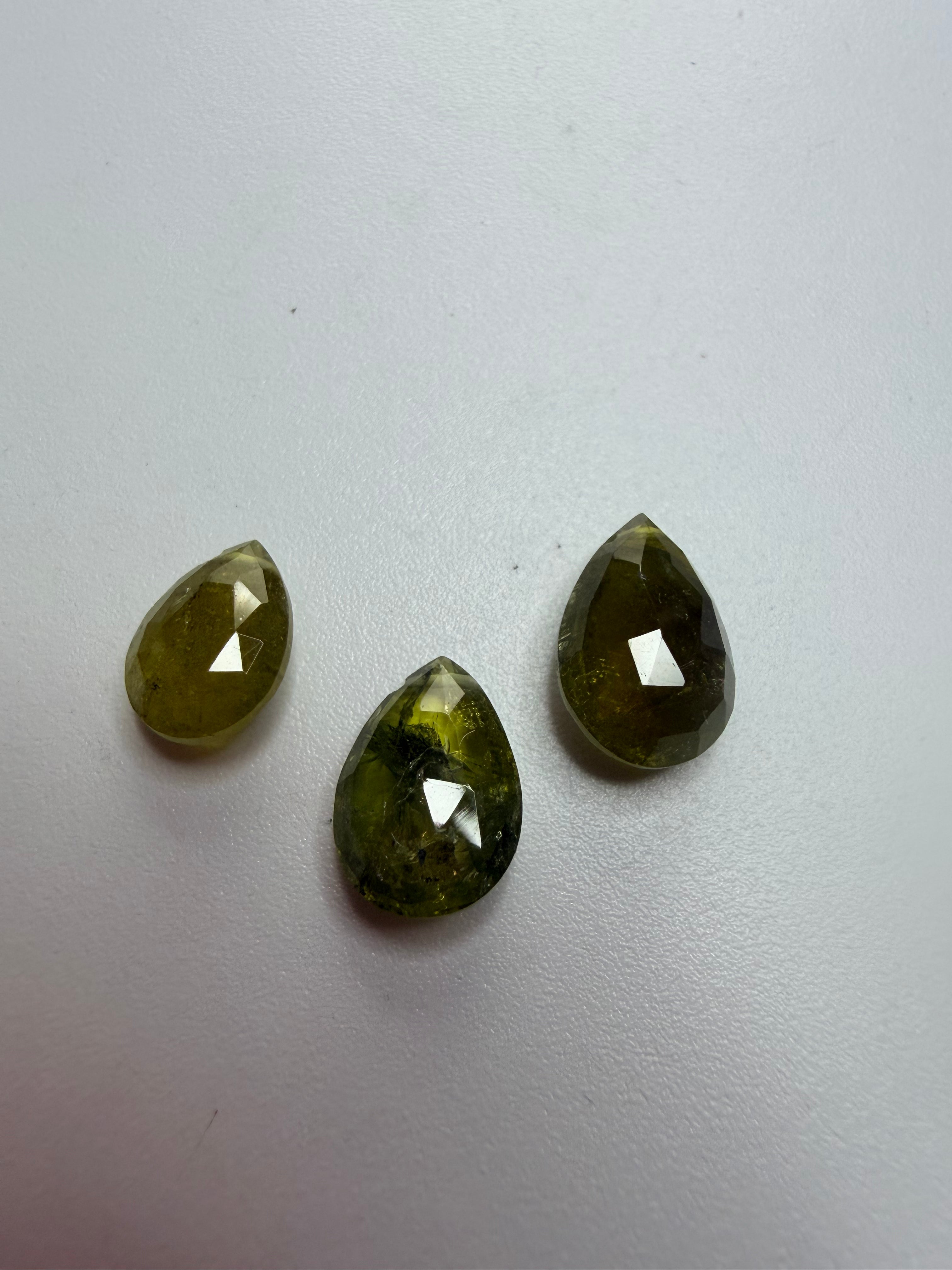 Natural Yellow Tourmaline Briolette Lot – 6.77cts