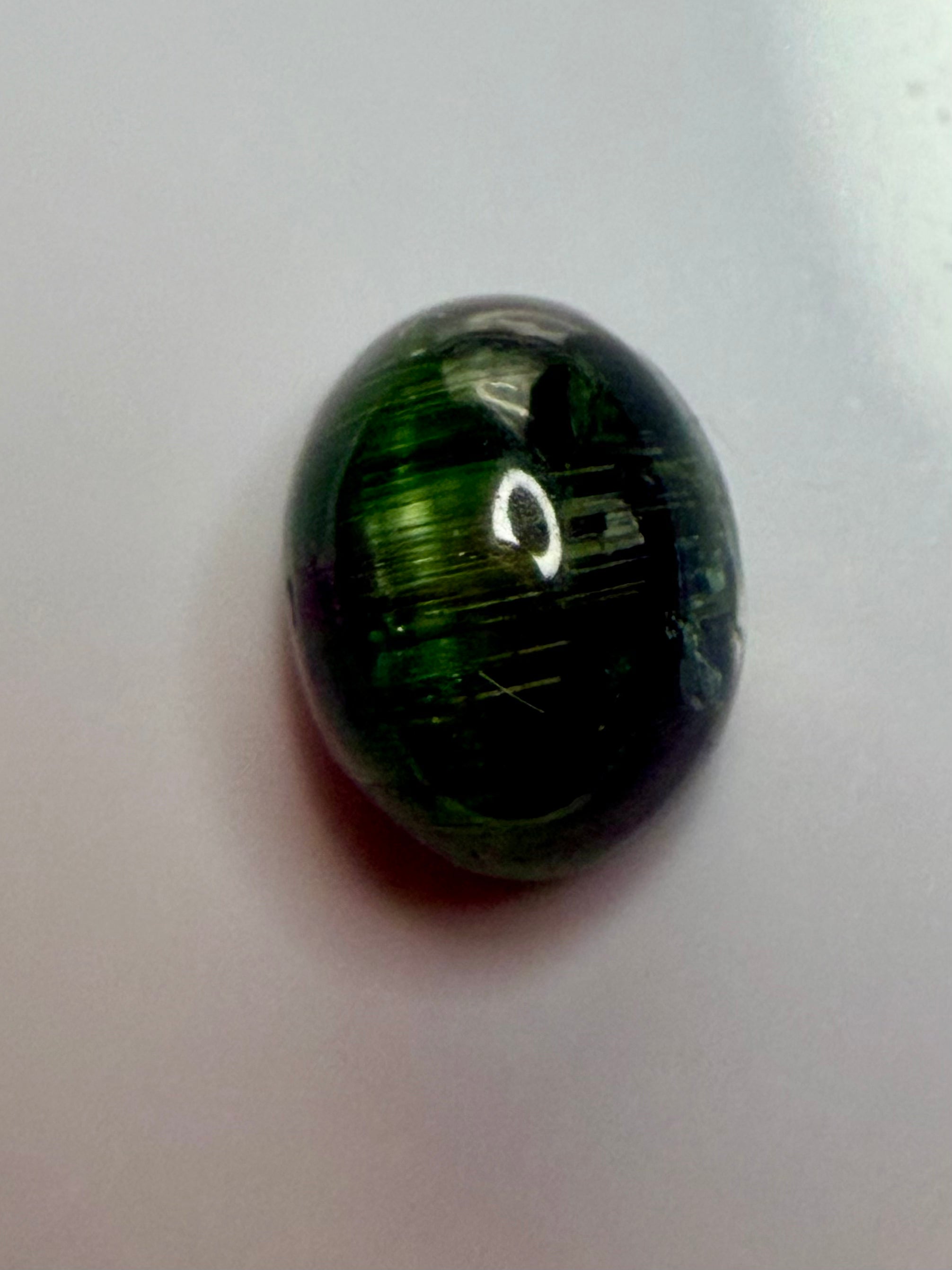 Natural Cat's Eye Green Tourmaline 1.14ct – Oval – 6.6x5.3mm
