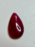 Natural Ruby No Heat 1.54ct – Pear Flat Cabochon – 11.5x7mm