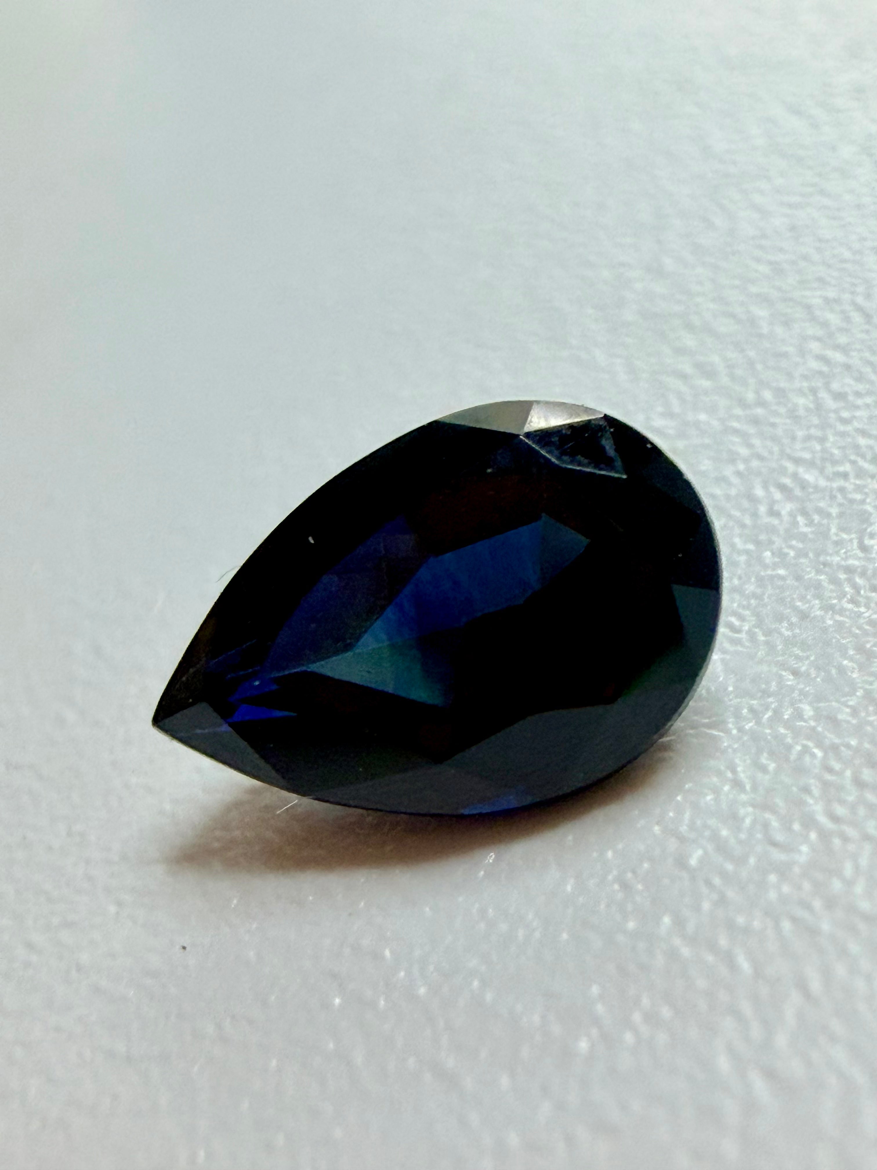 Natural Sapphire 1.22ct – Drop Shape – 8.1x5.4mm