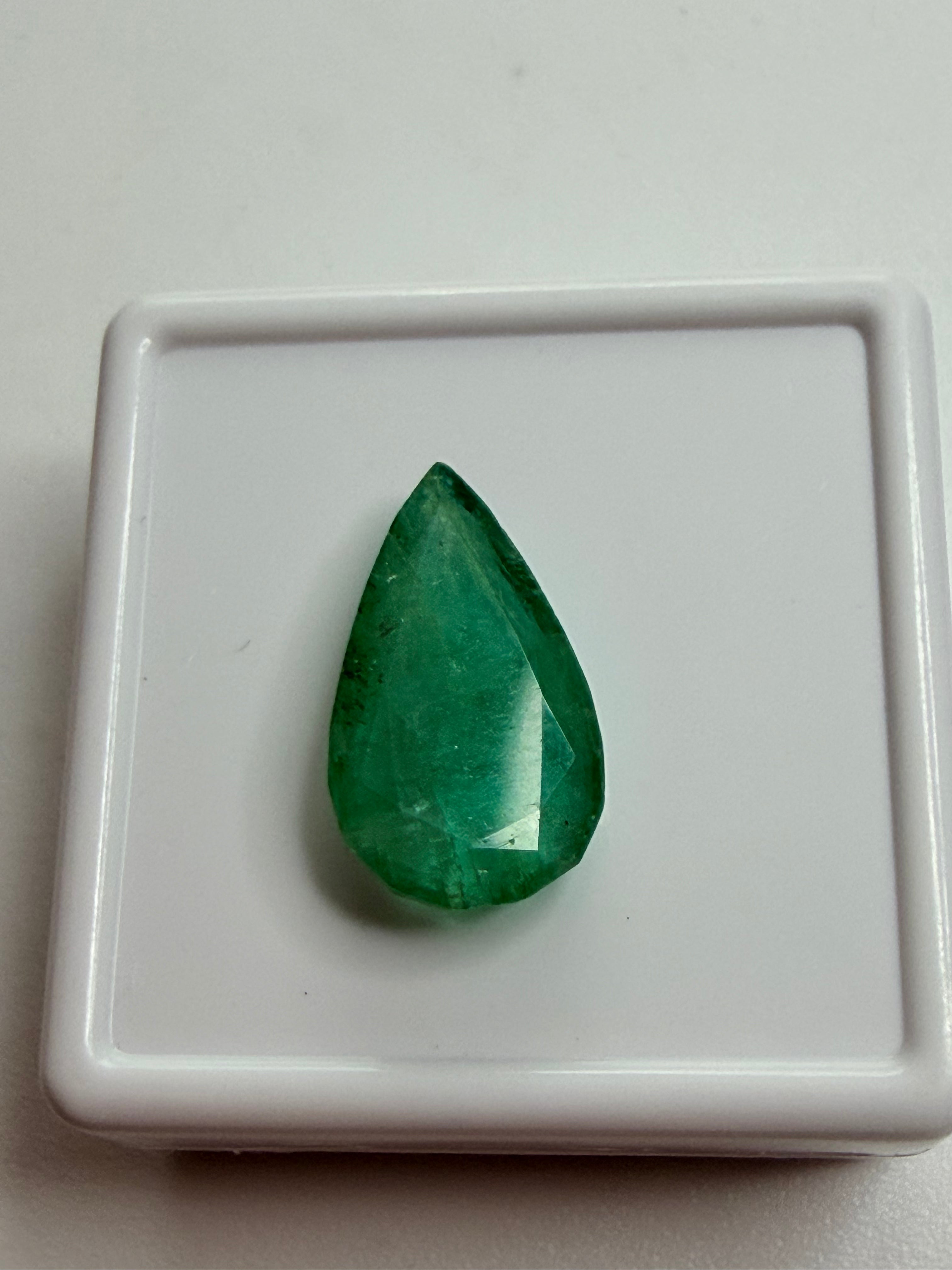 Natural Emerald 3.54ct – Drop Shape – 14.5x8.5mm