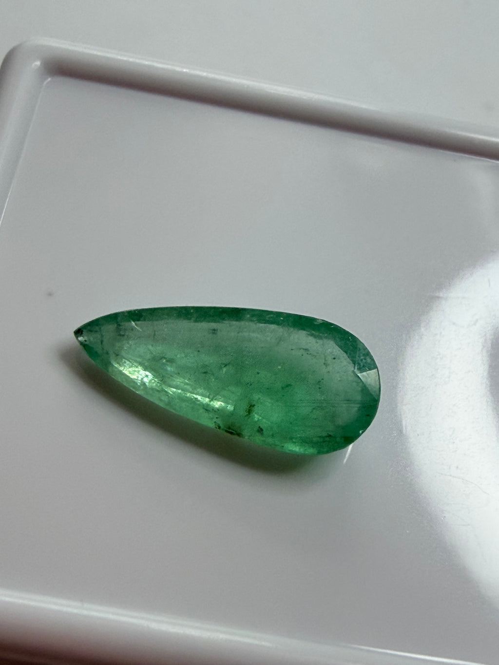 Natural Emerald 1.46ct – Drop Shape – 12.8x5.63mm