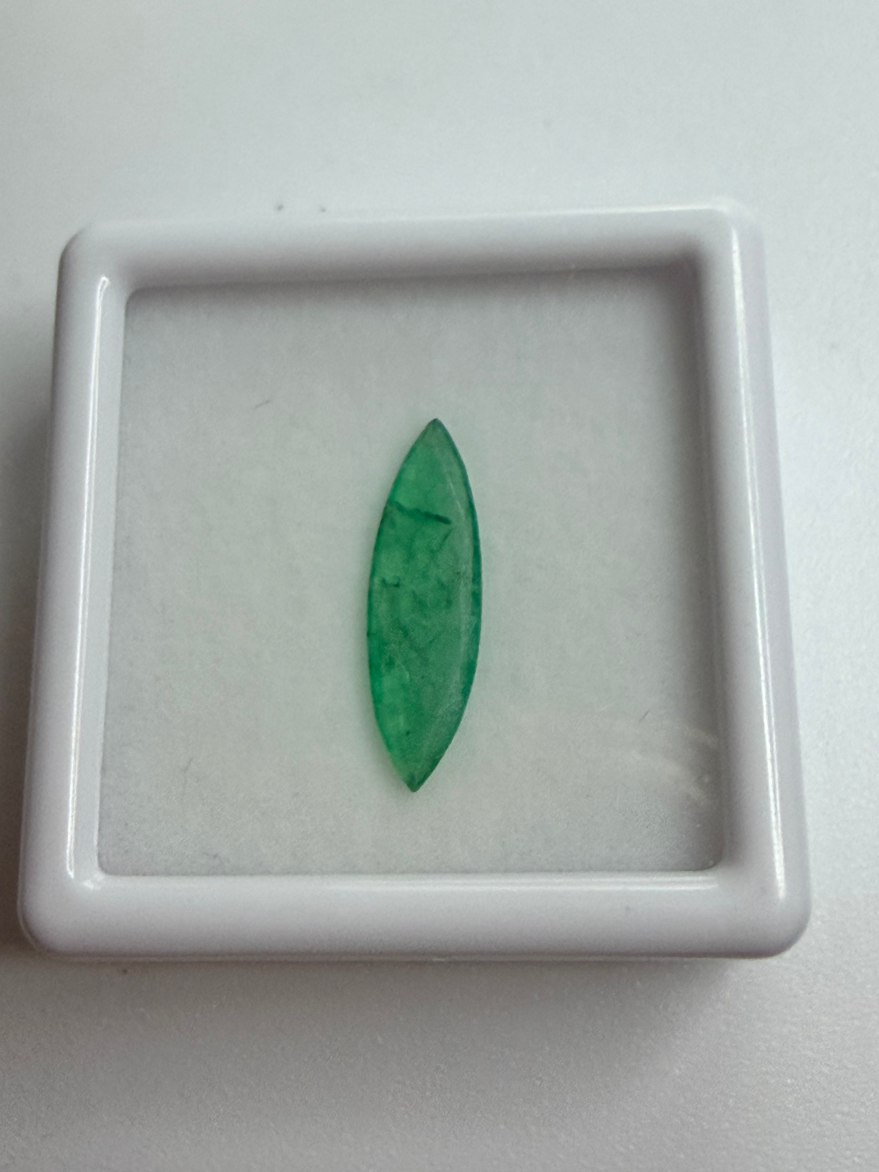 Natural Emerald 0.78ct – Marquise Cut – 14x4.5mm