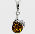 925 Sterling Silver & Baltic Amber Classic Design Pendant