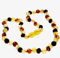Genuine Baltic Amber Necklace – Multi Colour Polished | 18 Inch