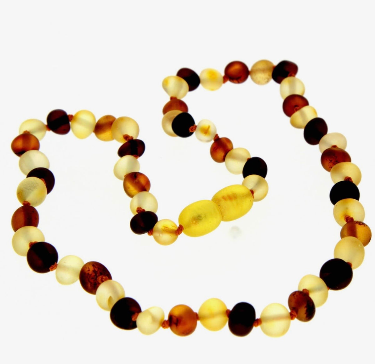 Genuine Baltic Amber Necklace – Multi Colour Polished | 18 Inch