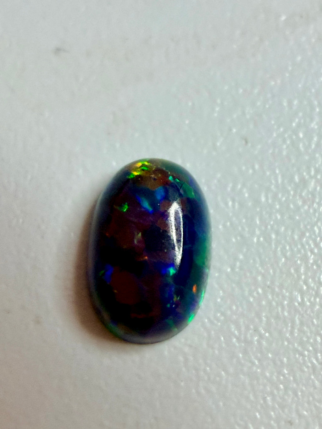 Synthetic Black Opal Oval Cabochon 6MM×4MM