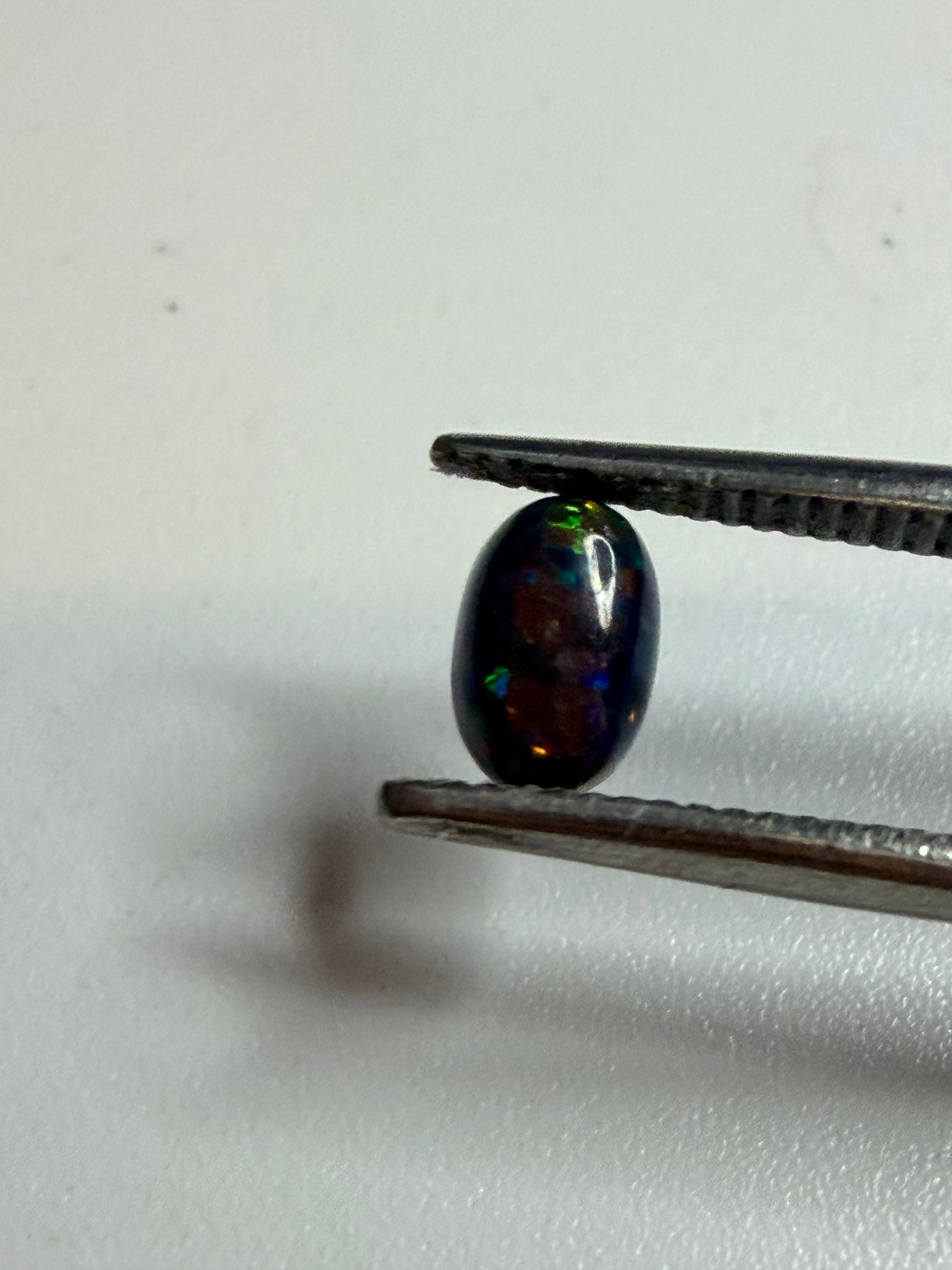 Synthetic Black Opal Oval Cabochon 6MM×4MM