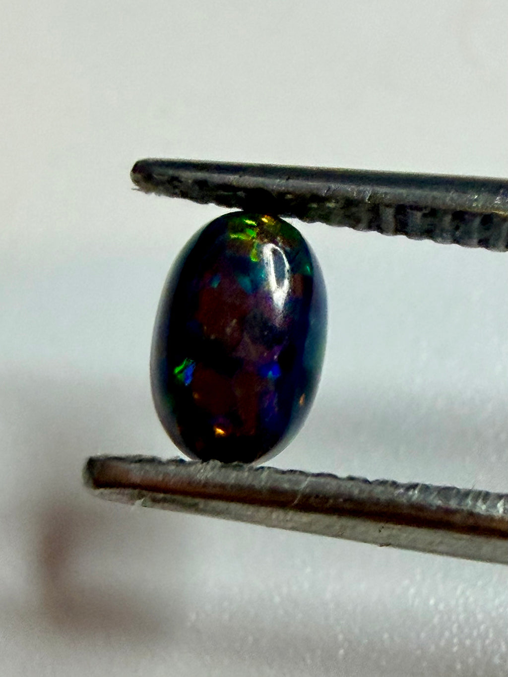Synthetic Black Opal Oval Cabochon 6MM×4MM