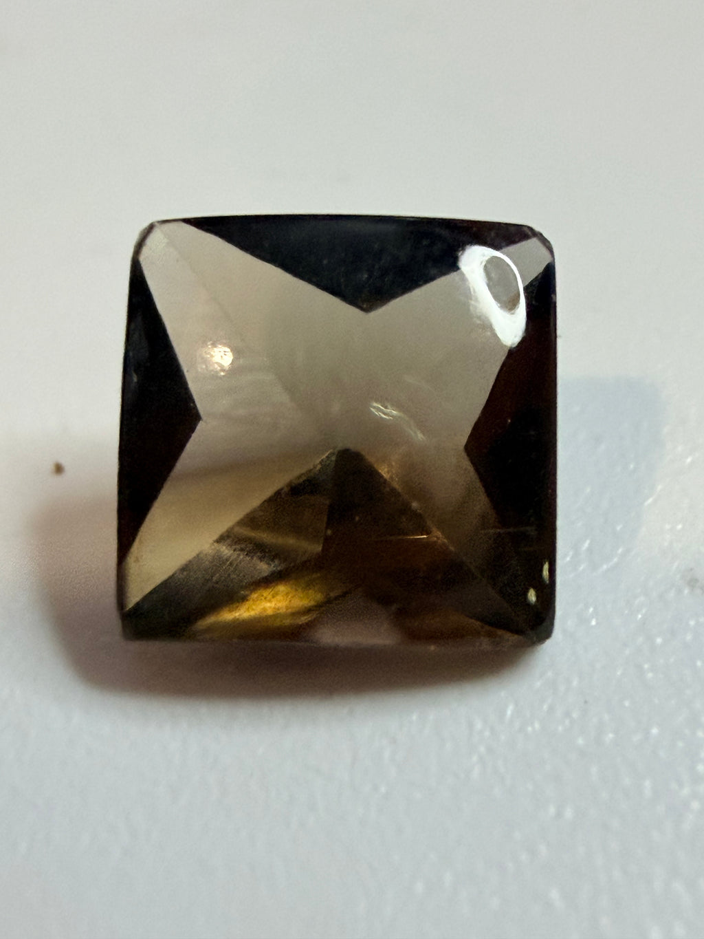 Smoky Quartz Buff Top Square 7MM