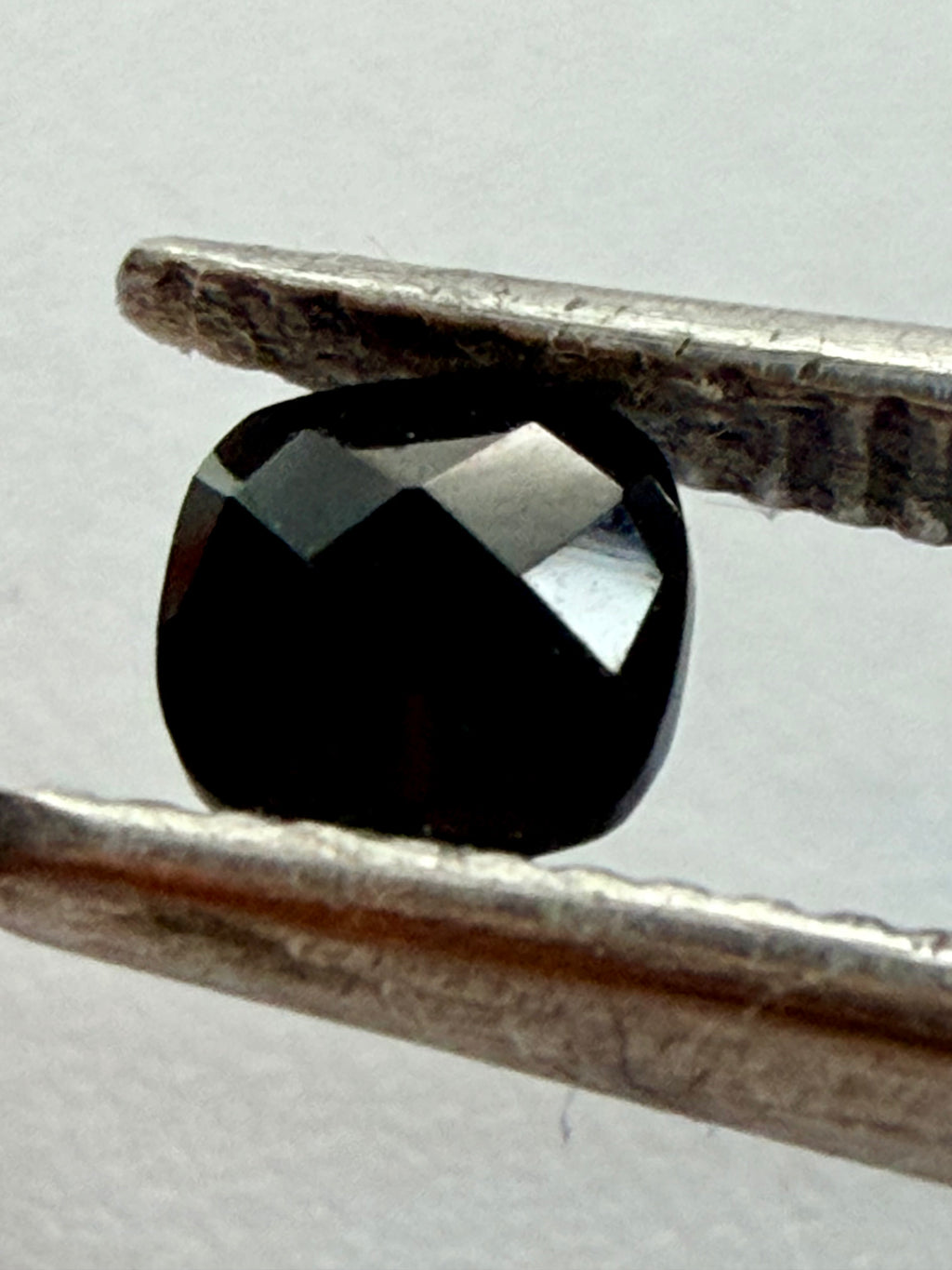 Black Spinel Cushion Cut Checkerboard 4mm