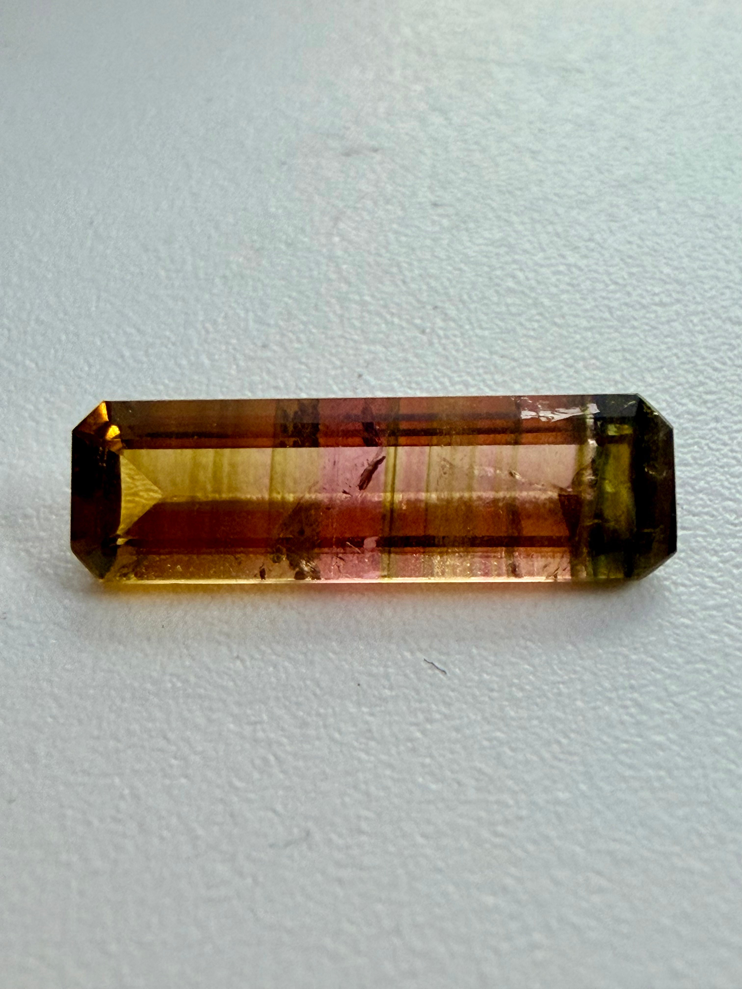 Multi Colour Tourmaline 15mm x 4.8mm 1.66ct