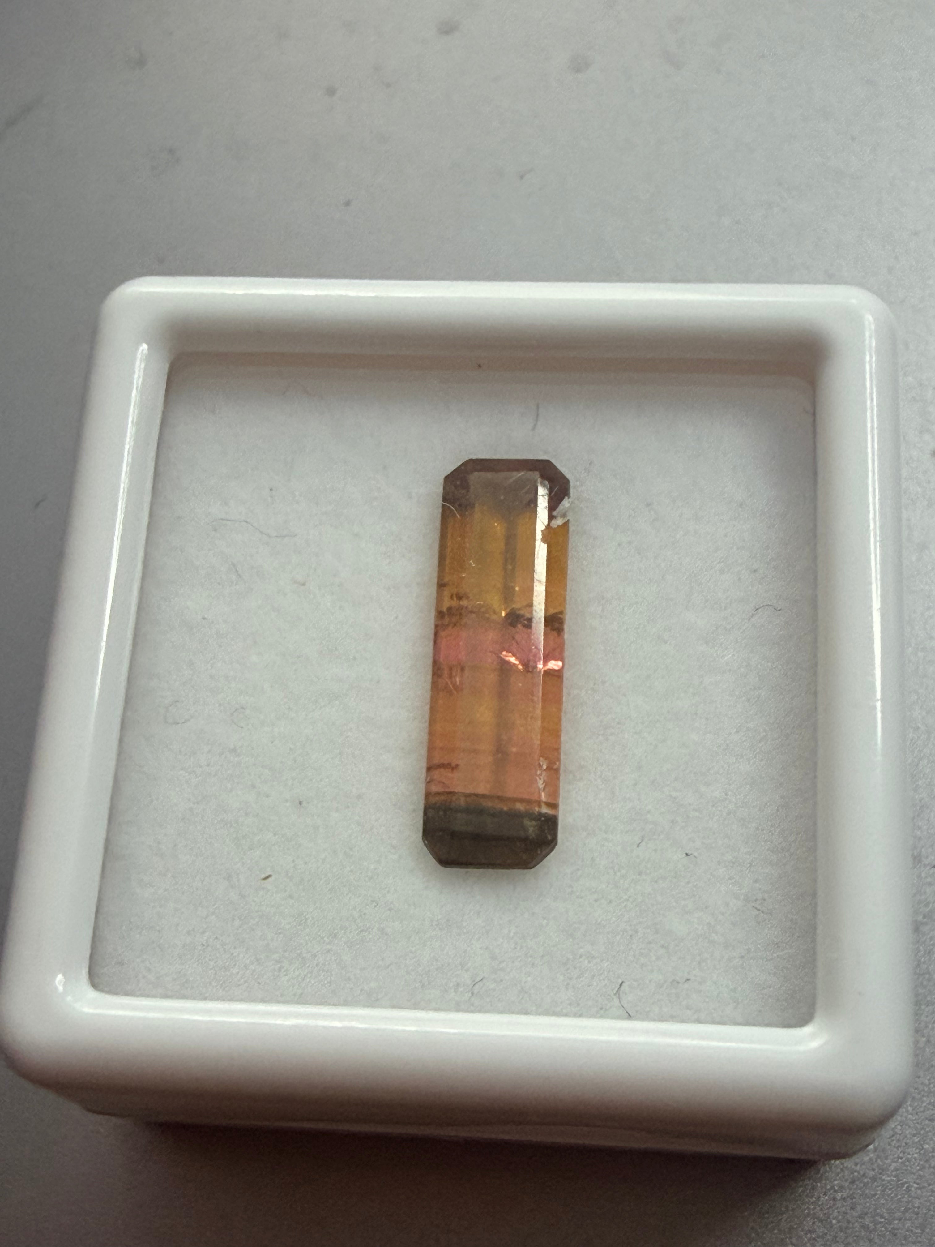 Multi Colour Tourmaline 15mm x 4.8mm 1.66ct
