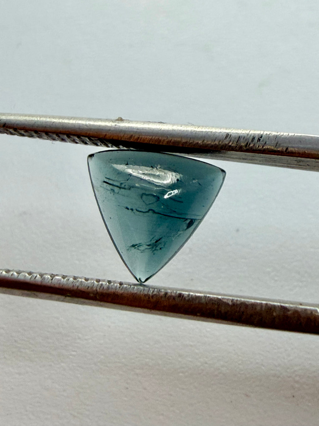 Blue-Green Tourmaline Triangle Cabochon 7.8mm 1.35ct