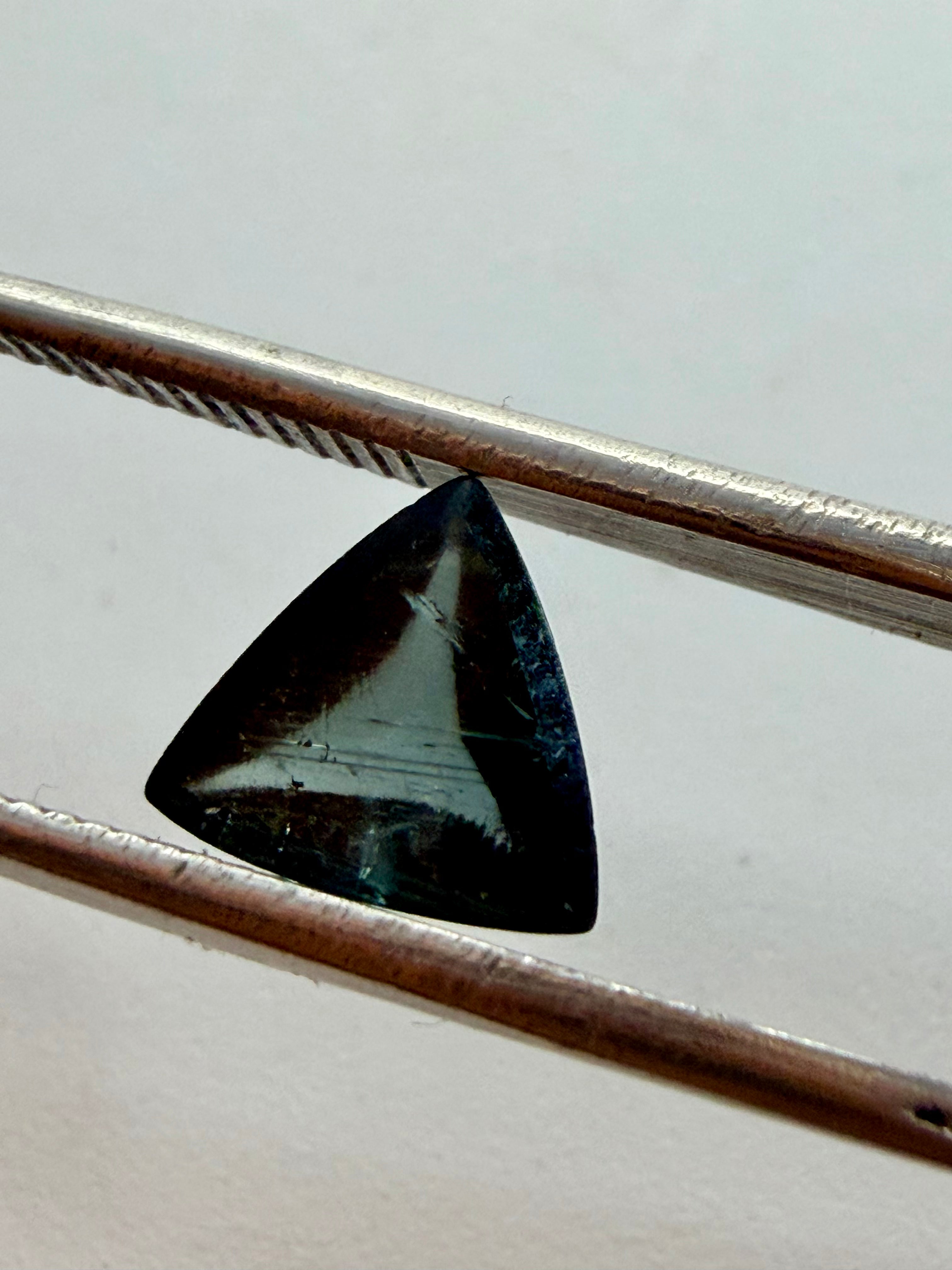 Blue-Green Tourmaline Triangle Cabochon 7.8mm 1.35ct