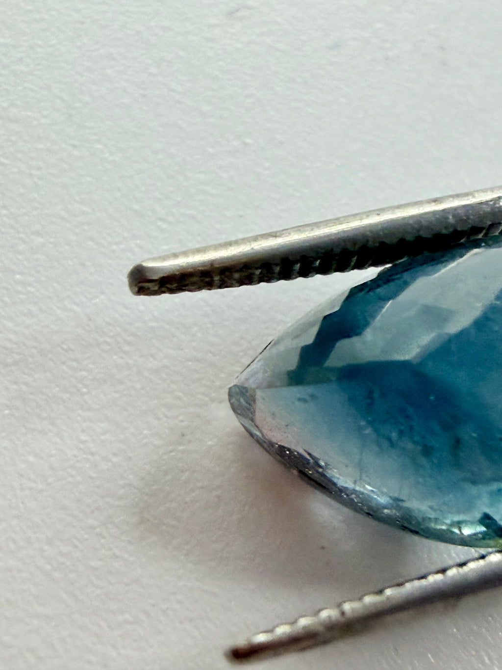 Blue Tourmaline with Pink End Triangle 12.4mm x 8mm 5.11ct