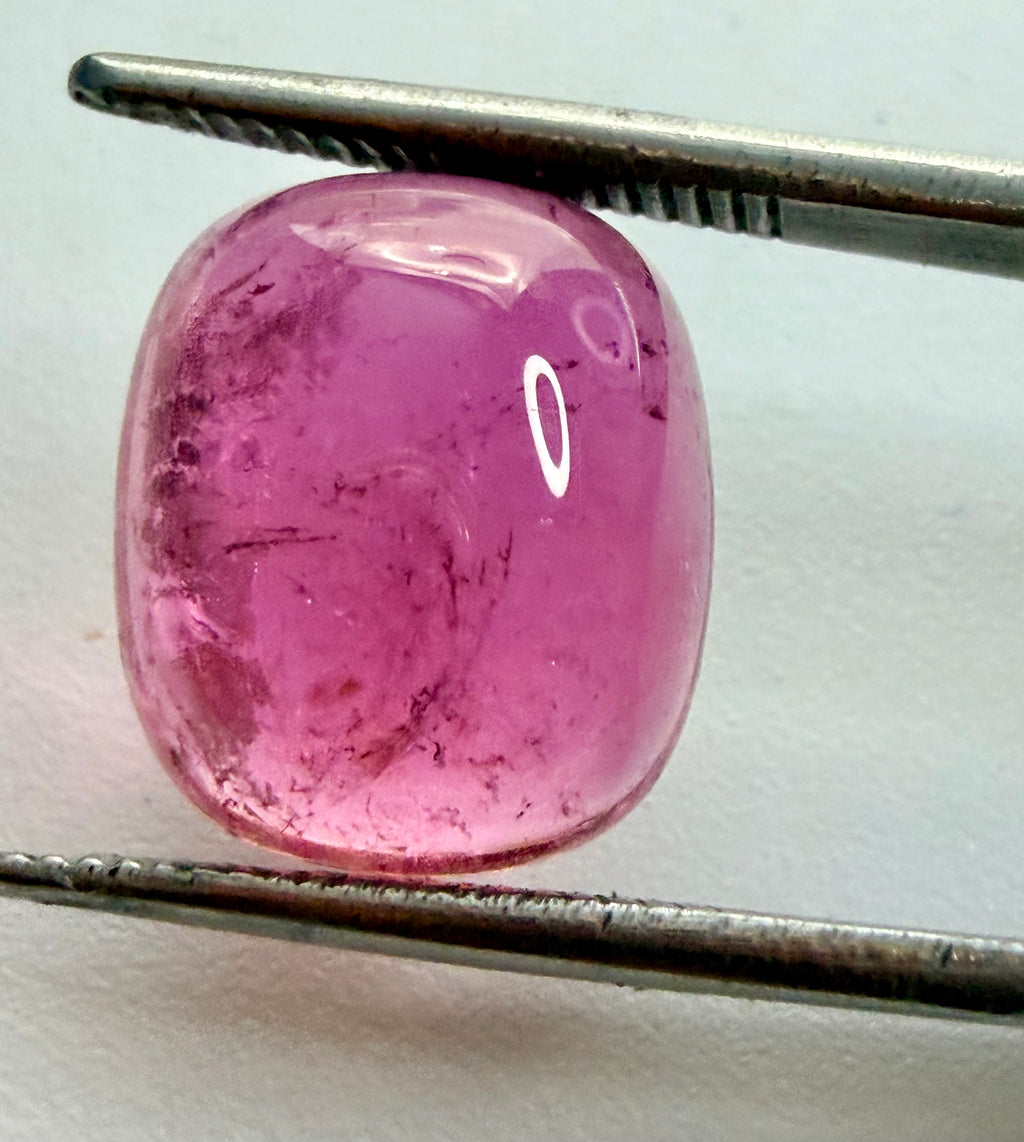 Rubellite Tourmaline Oval Cabochon 12.5mm x 10.8mm 6.93ct