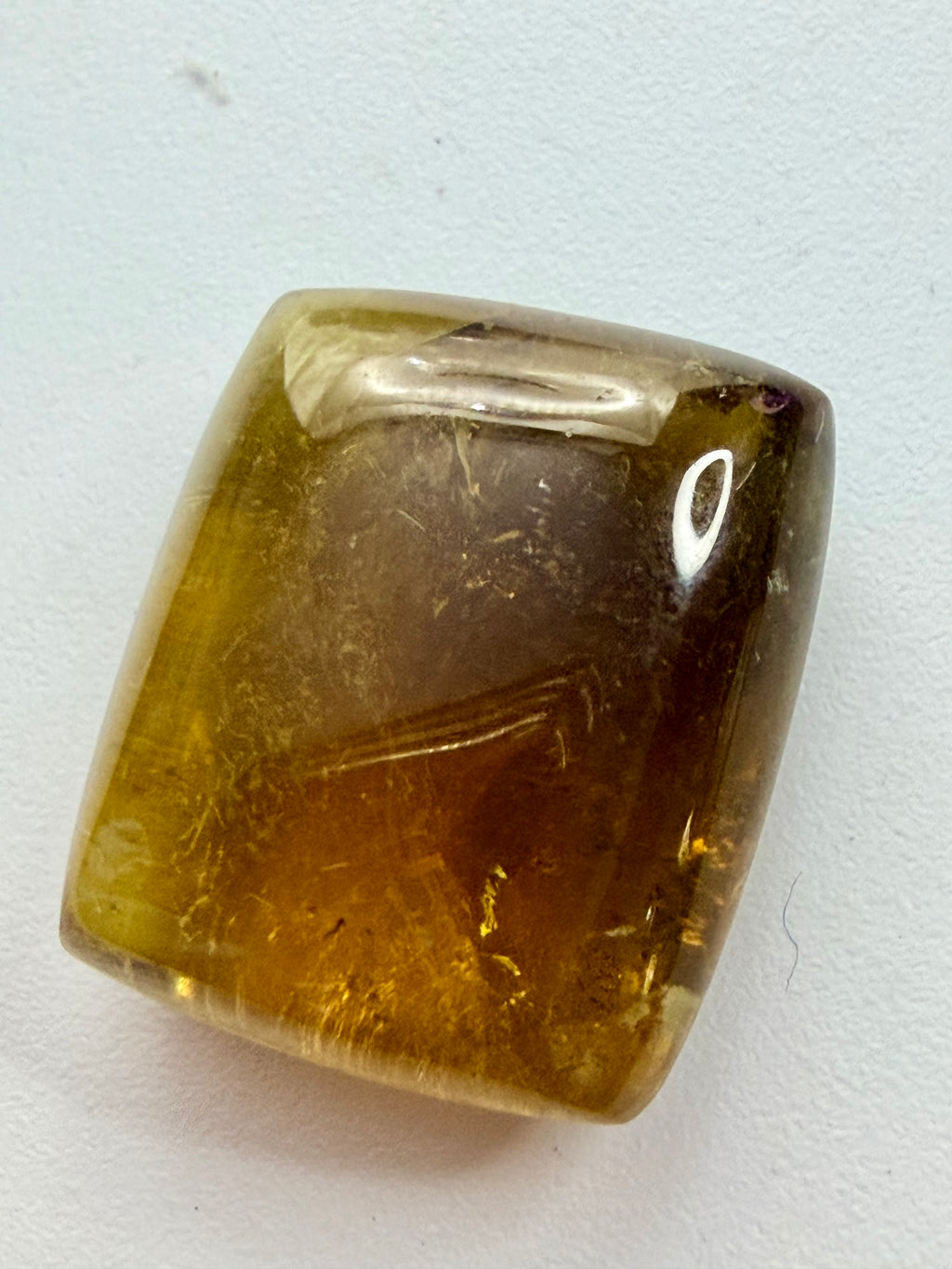 Cognac Yellow Tourmaline Cushion Cabochon 18.9mm x 16.4mm 25.38ct