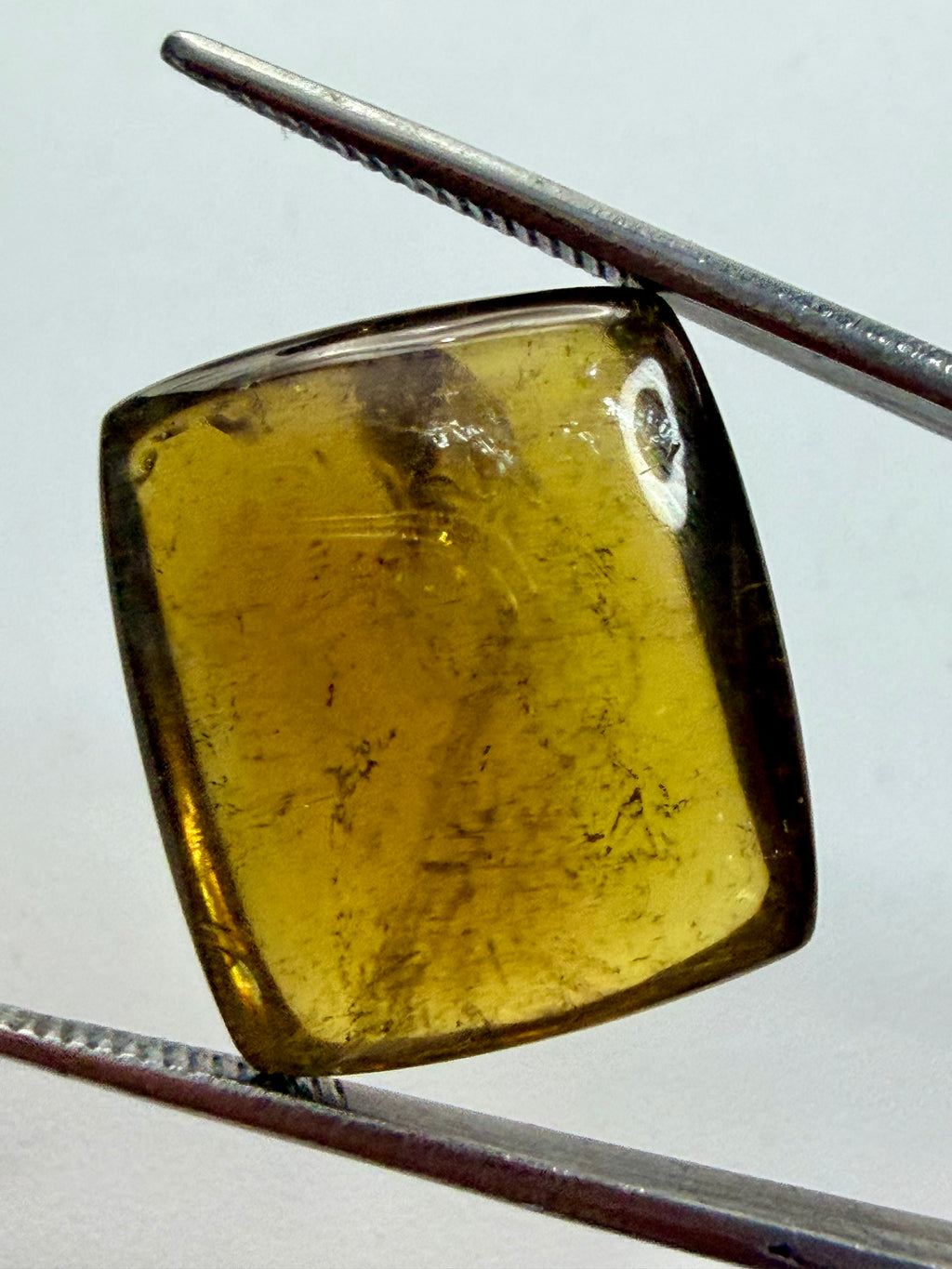 Cognac Yellow Tourmaline Cushion Cabochon 18.9mm x 16.4mm 25.38ct