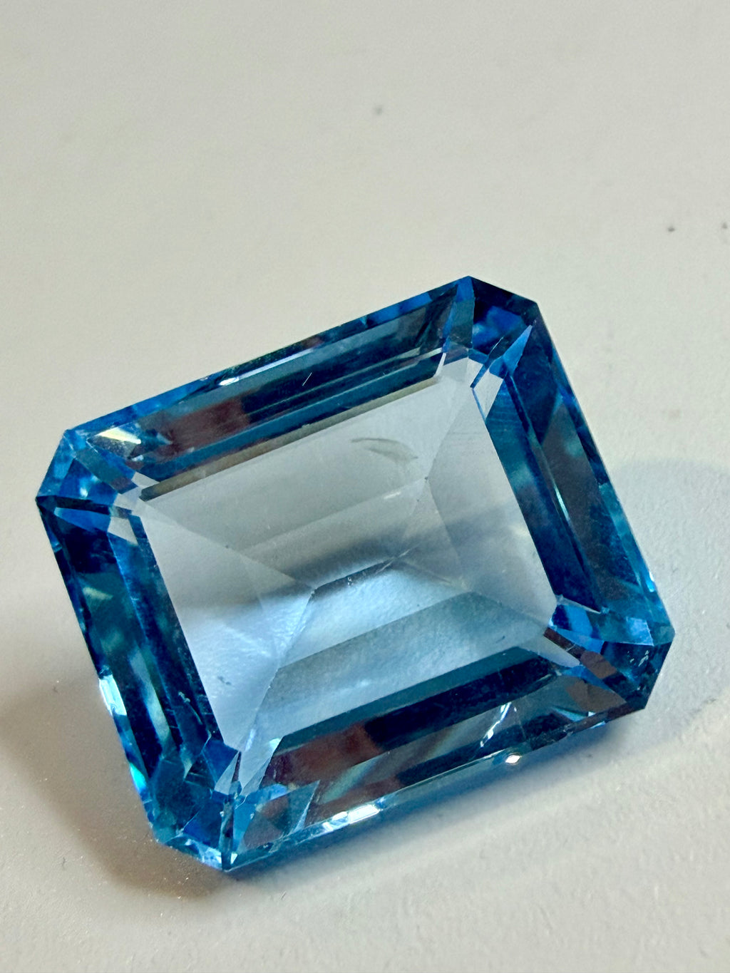 Natural Swiss Blue Topaz Emerald Cut 17x15mm 23.17ct