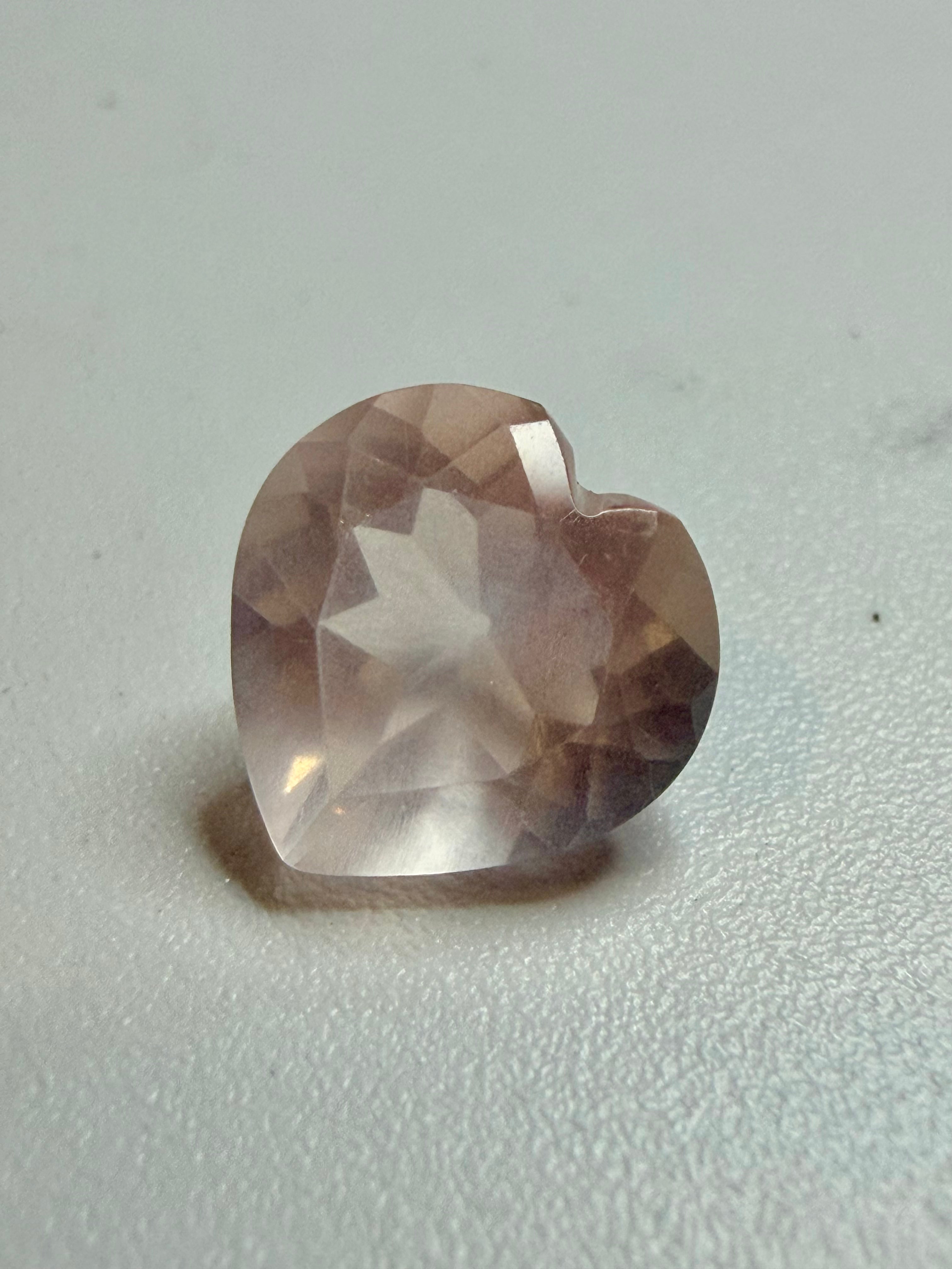 Natural Rose Quartz Heart 8x8mm