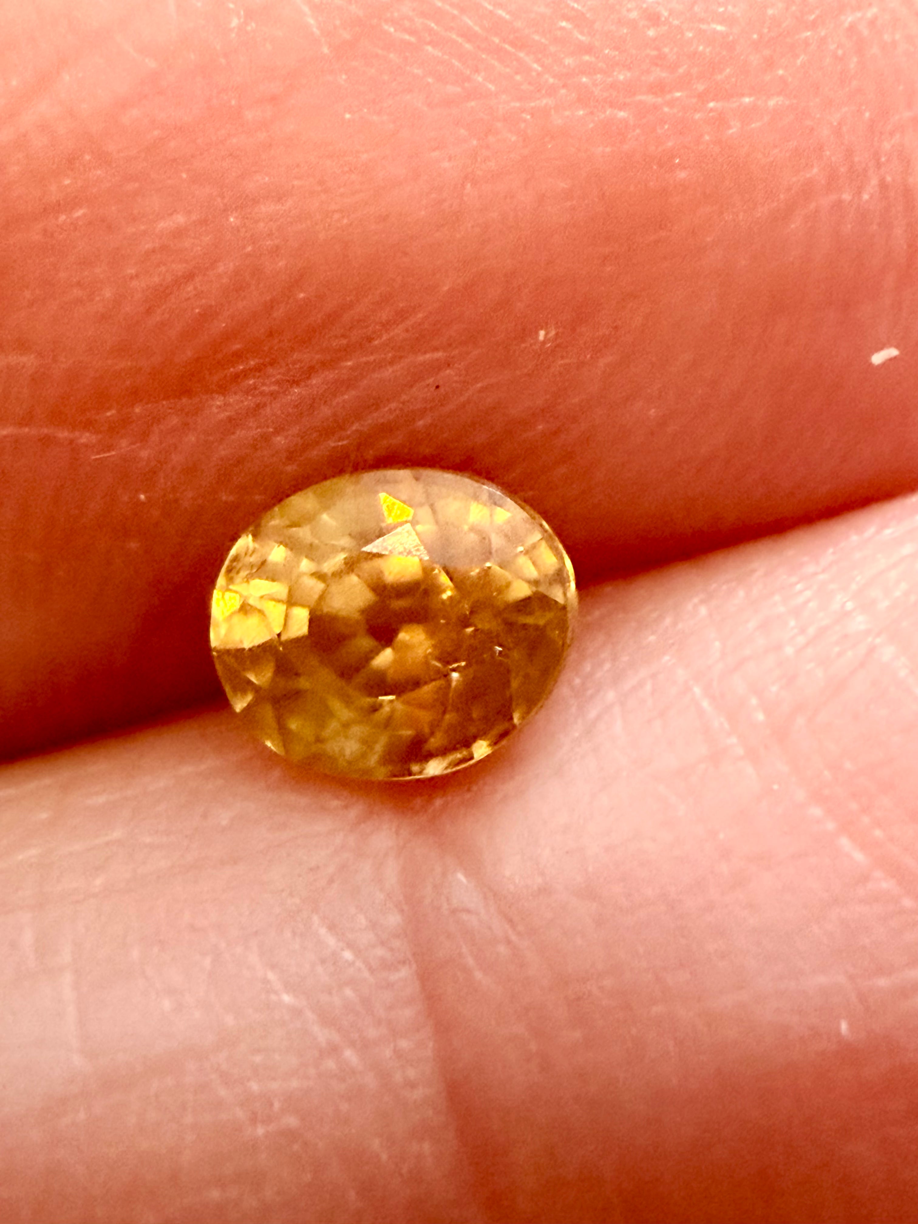 Natural Yellow Zircon 5.8x4.6mm 0.93cts