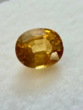 Natural Yellow Zircon Oval 6.2x5.2mm 1.14cts