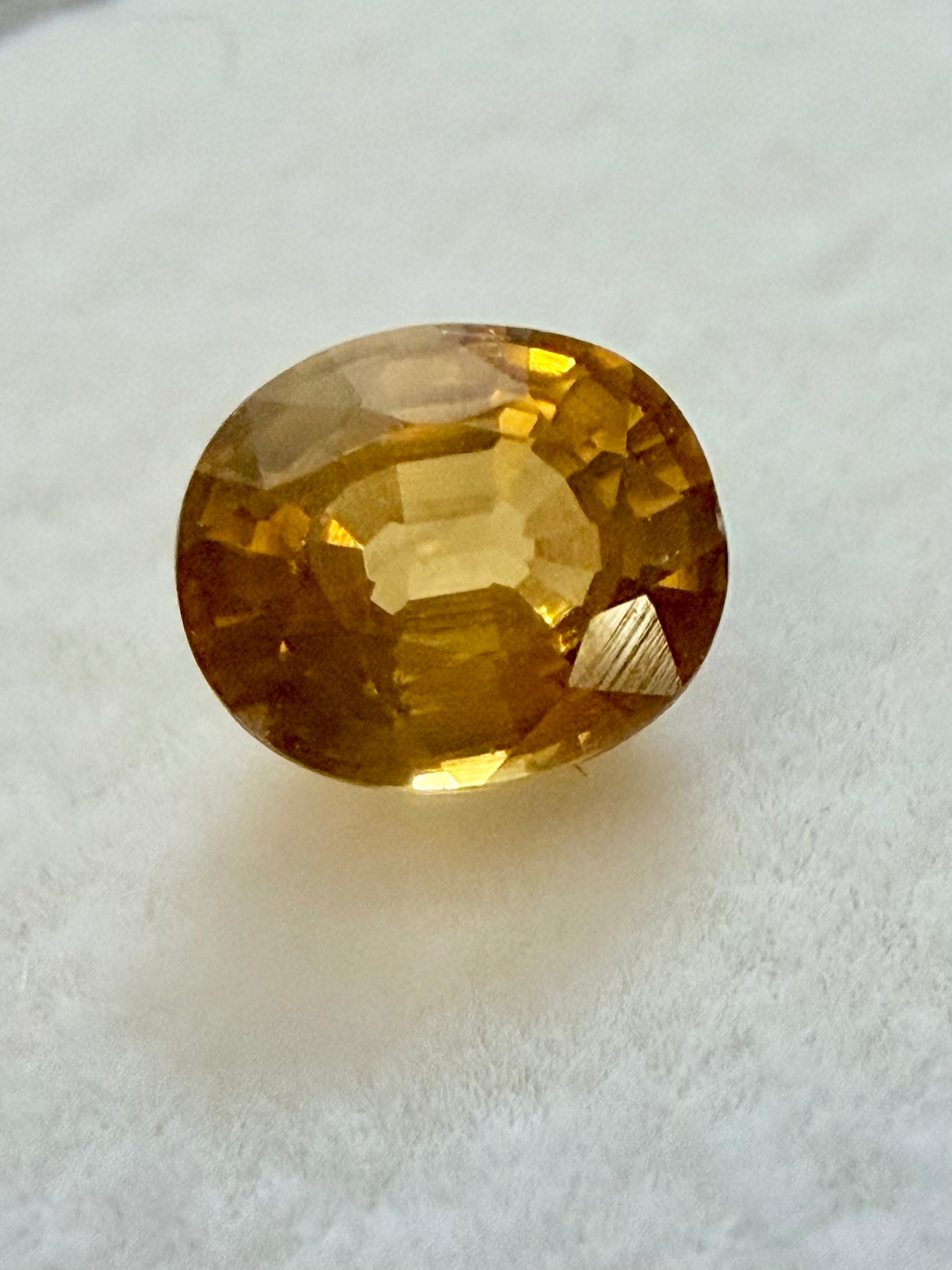 Natural Yellow Zircon Oval 6.2x5.2mm 1.14cts