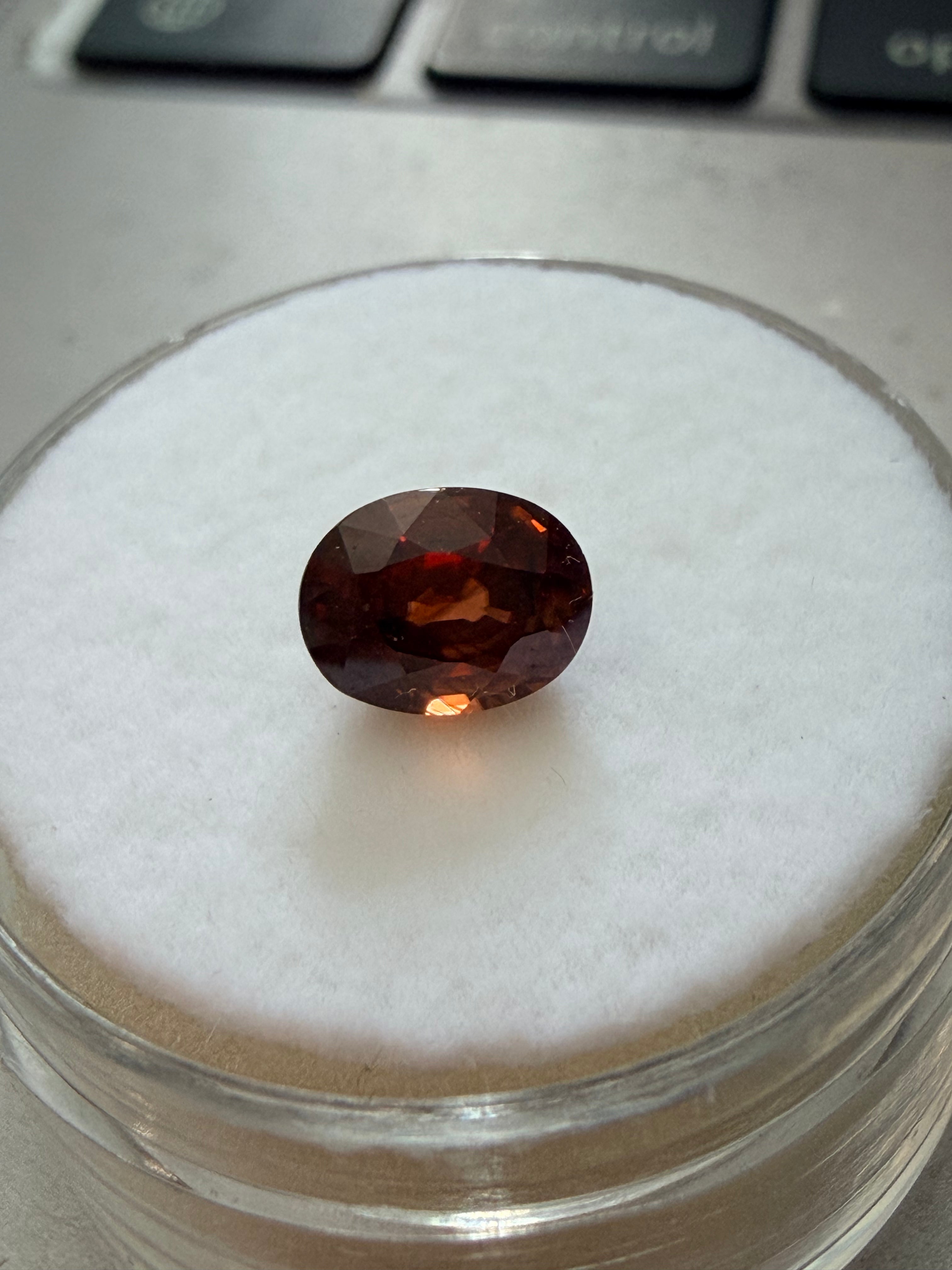 Natural Pink Zircon Oval 6.8x5.2mm 1.41cts